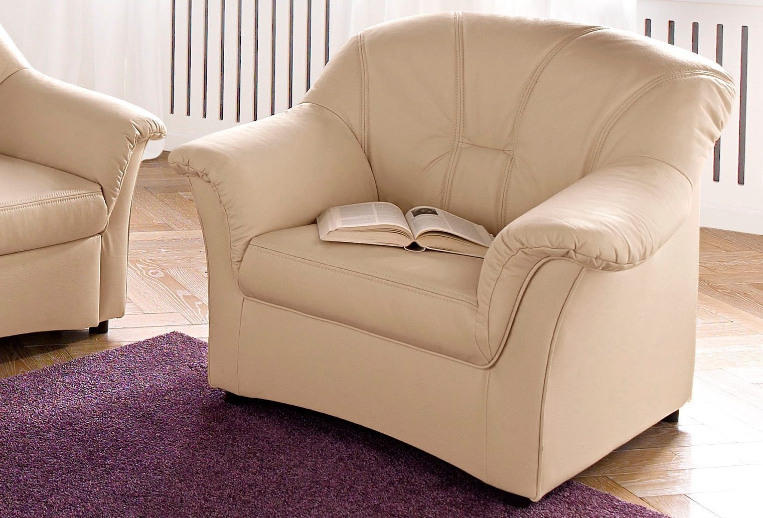 DOMO collection Sessel »Flores«, wahlweise mit Federkern (nicht bei Microfaser PRIMABELLE®-Struktur)