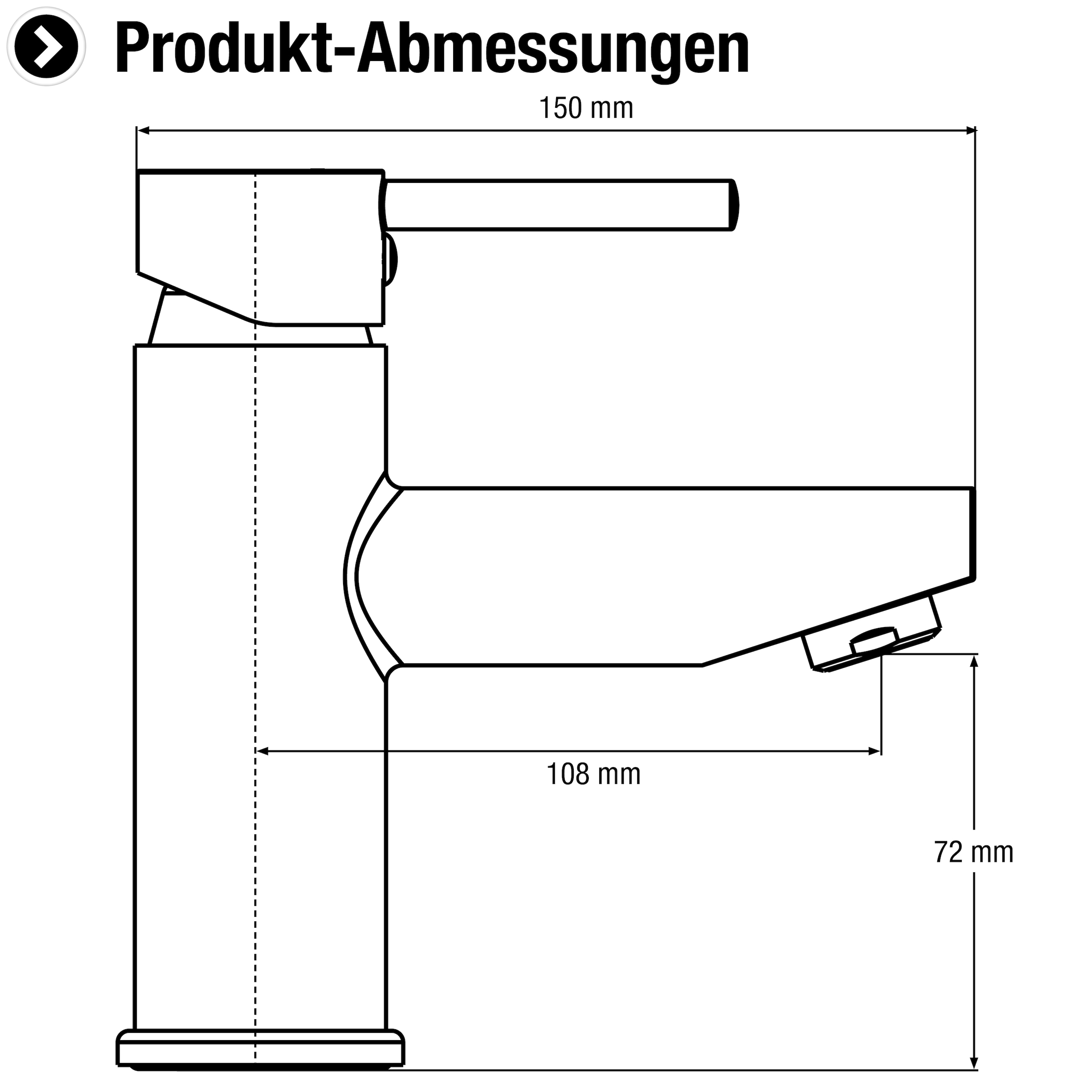 CORNAT Waschtischarmatur »Calo«, HD, Messing, verchromt