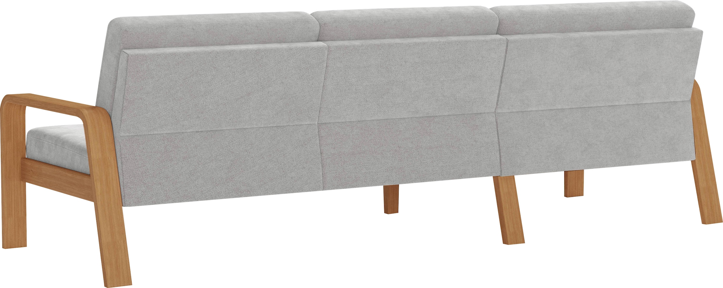 sit&more Ecksofa »Kolding L-Form«, Armlehnen aus eichefarbigem Buchenholz, verschiedene Bezüge und Farben