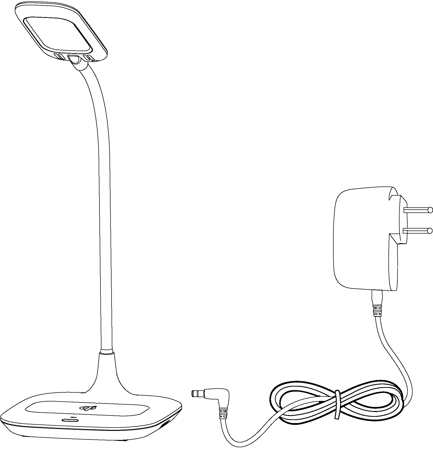 EGLO Tischleuchte »MASSERIE Tischlampe, Kunststoff, IP20, Bürolampe, Schreibtischlampe«, 1 flammig, Leuchtmittel LED-Board | LED fest integriert, Tischleuchte - H38,5 cm - weiß - 3,7W inkl.