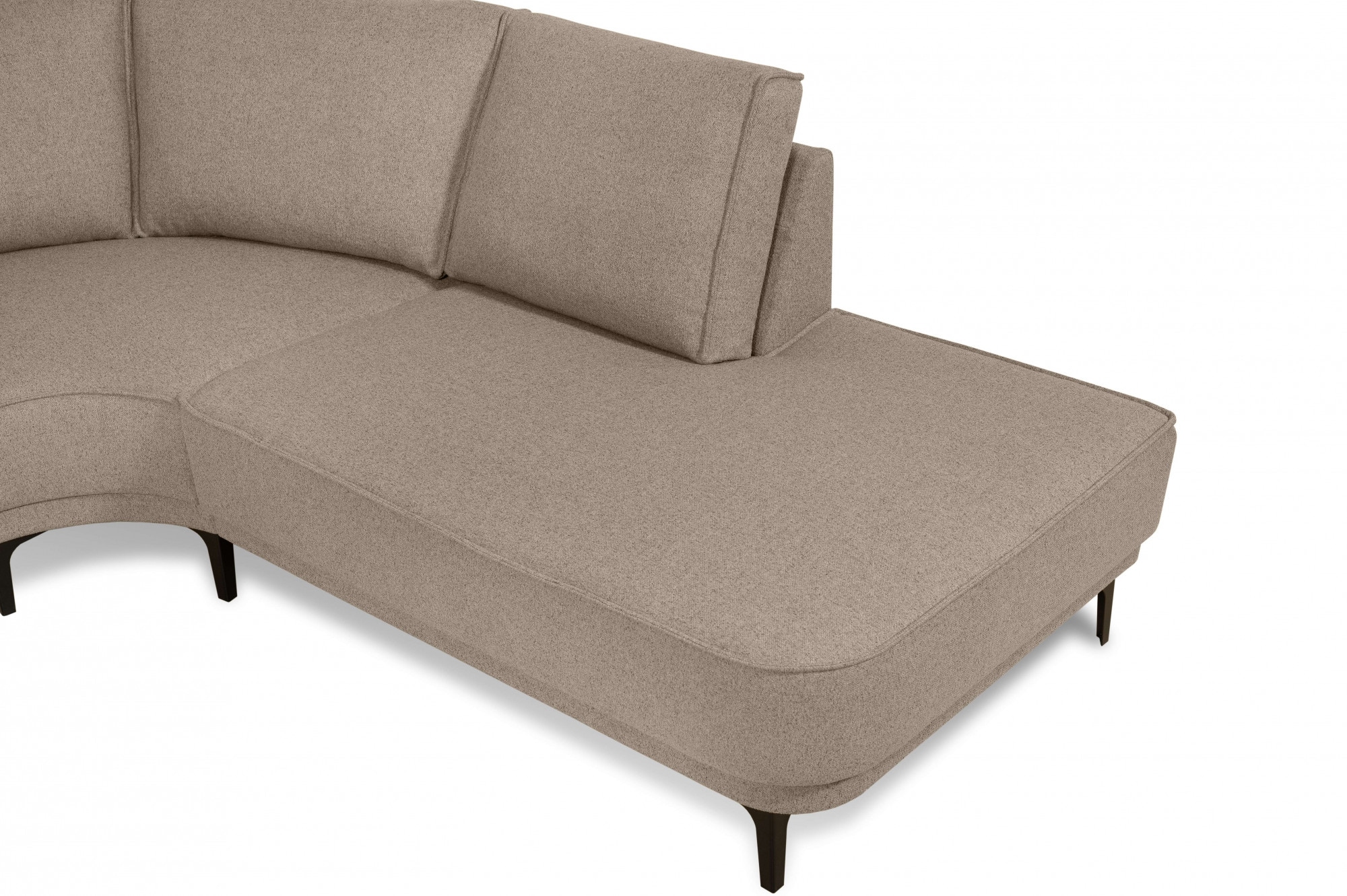 Places of Style Ecksofa »Casina«, mit abgerundeter Ottomane, in einem weichen Chenille-Stoff