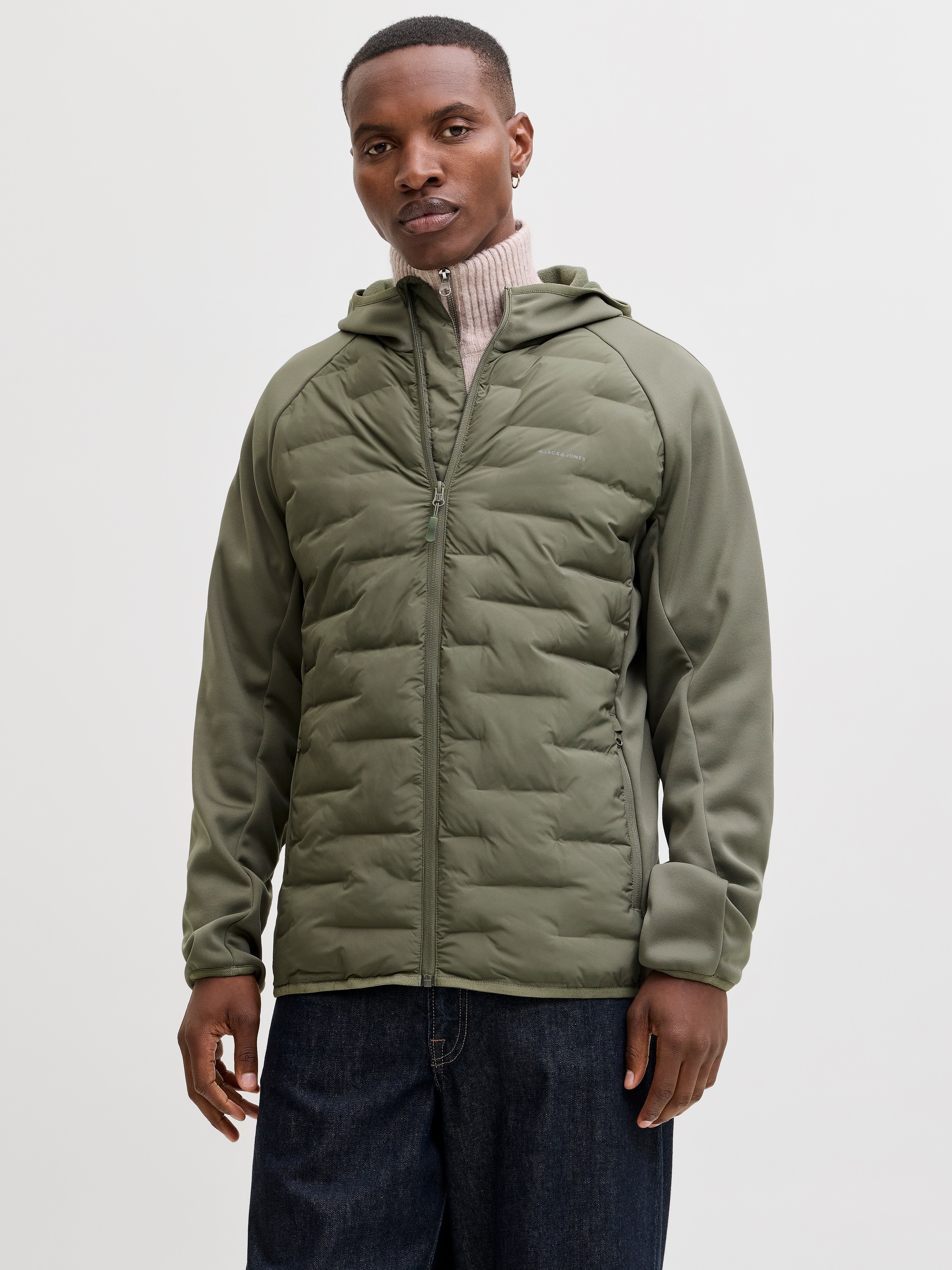 Jack & Jones Steppjacke »JJEPERFECT HYBRID JACKET NOOS« mit Kapuze mit Kapuze