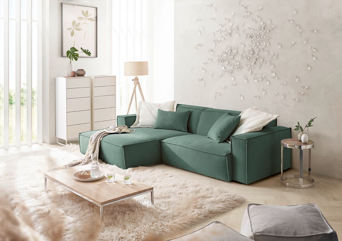 3C Candy Ecksofa »Matteo in elegant, kubischer Formensprache, bequem, L-For günstig online kaufen