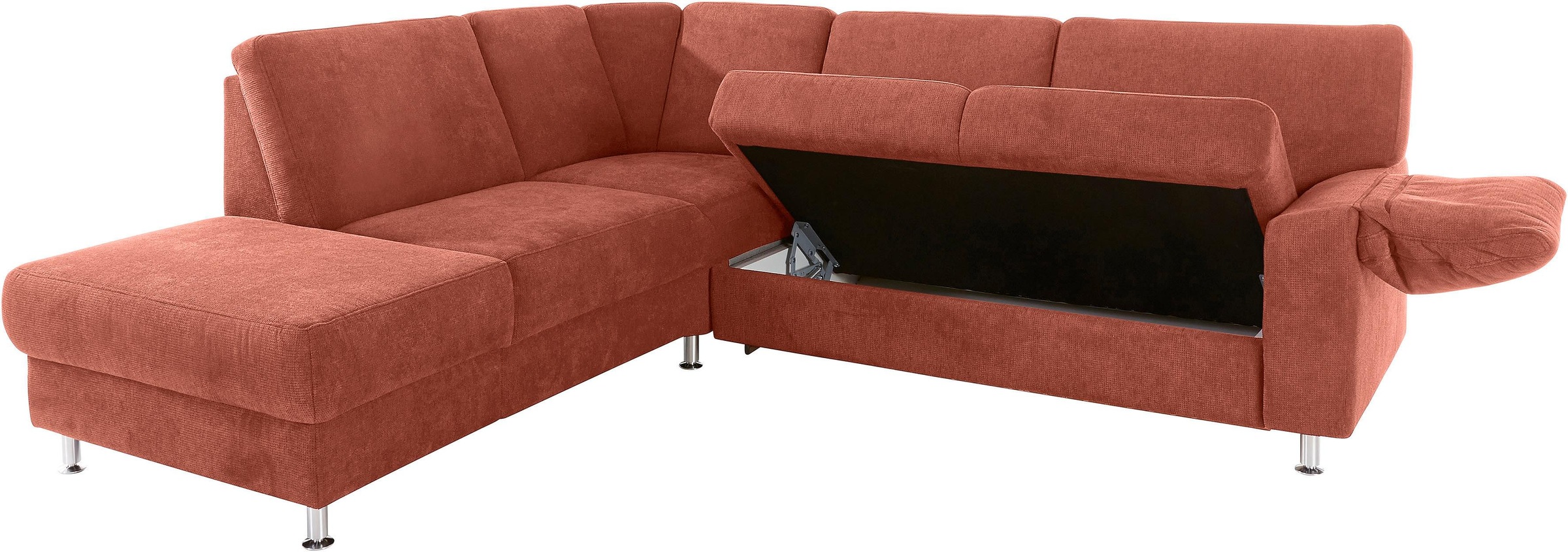 sit&more Ecksofa »Belfort L-Form«, wahlweise mit Vorziehsitz und Bettkasten