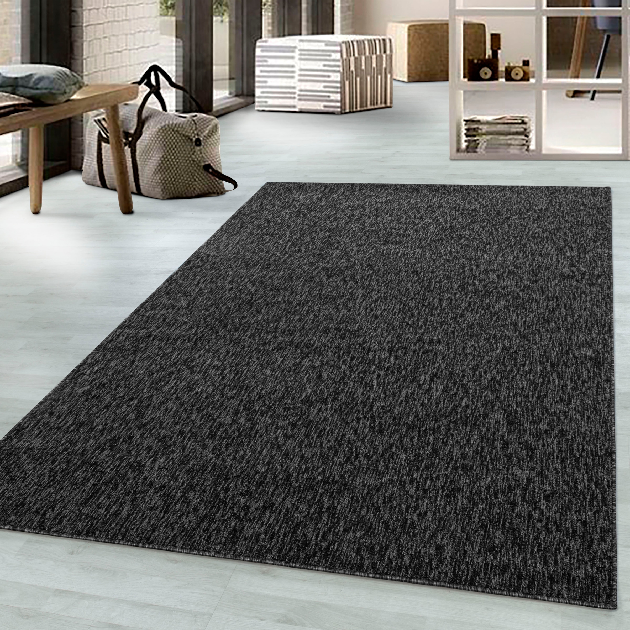 Ayyildiz Teppiche Teppich »Nizza 1800 Kurzflorteppich«, rechteckig, 6 mm Höhe, pflegeleicht, leicht melierter Kurzflor, ringsum gekettelt, Wohnzimmer