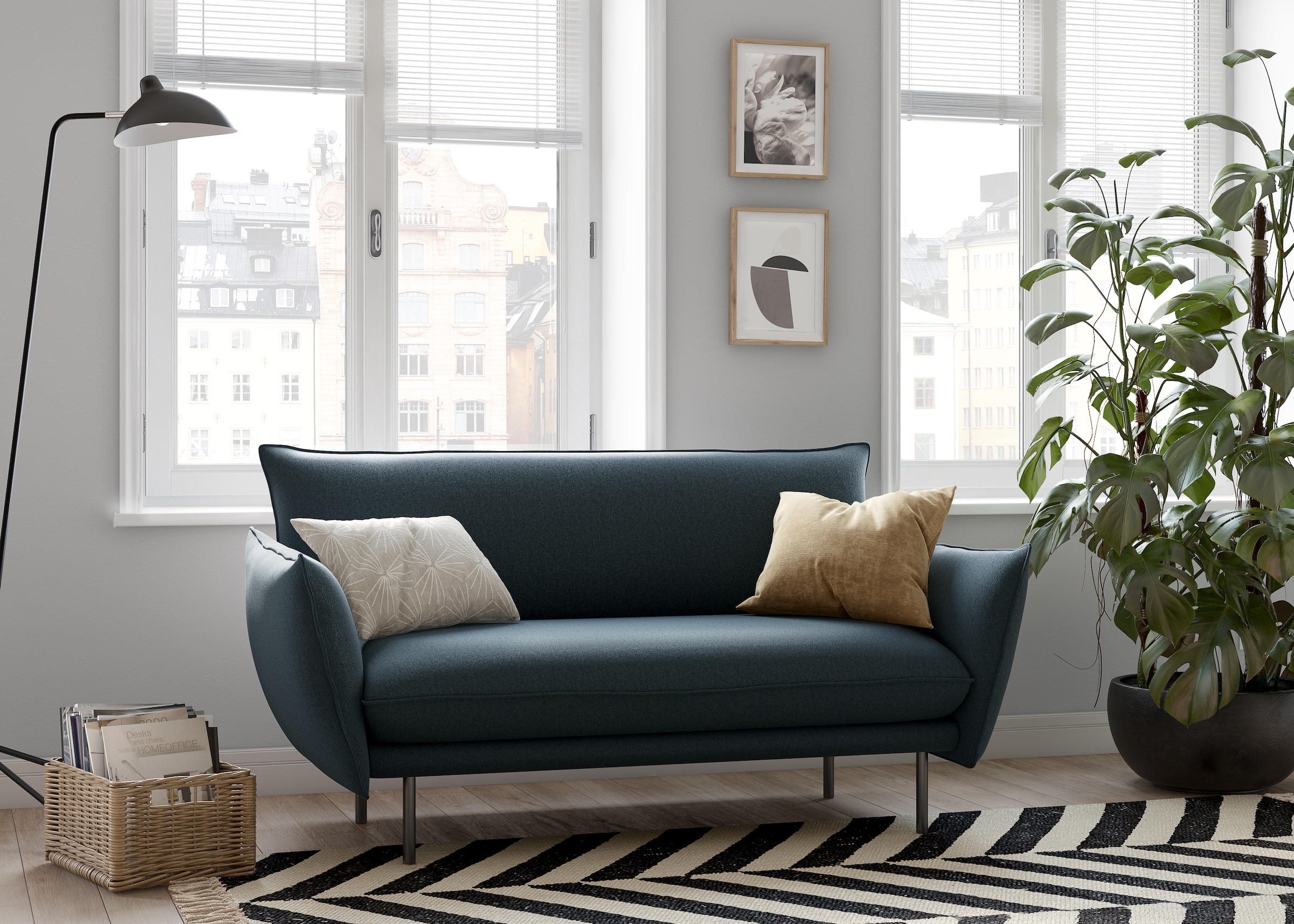 Home affaire 2-Sitzer »Stine« Besonderes Design durch Kissenoptik und Keder günstig online kaufen