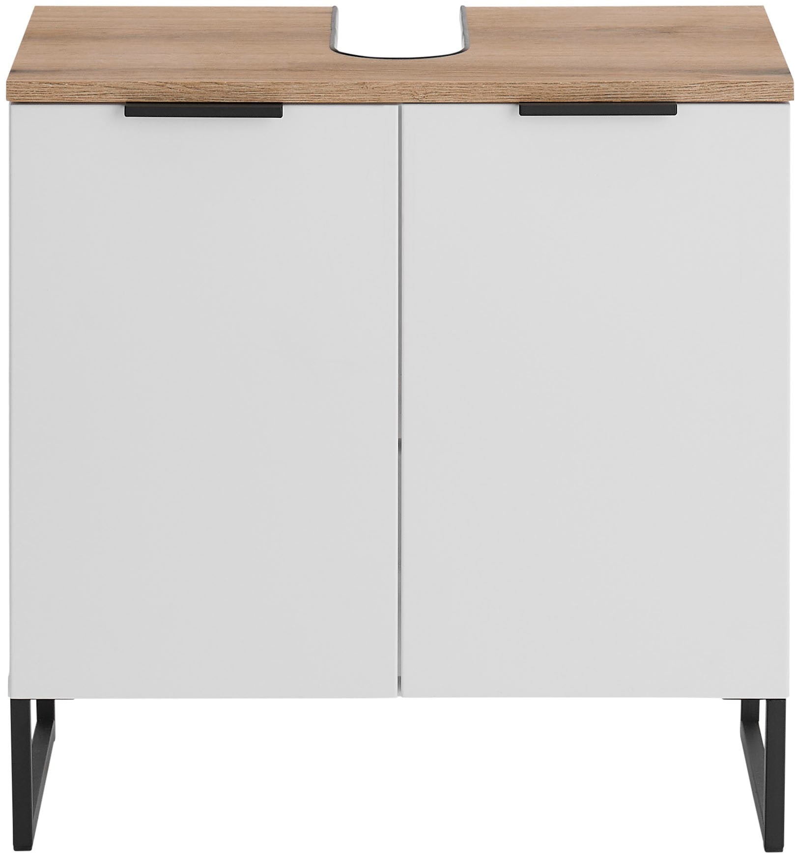 BASIC by Balculina Waschbeckenunterschrank »Denver Waschbeckenunterschrank, Badezimmerschrank 60x60x35« 1 Stk. tlg. Breite 60 cm, Tür L/R montierbar, Softclose