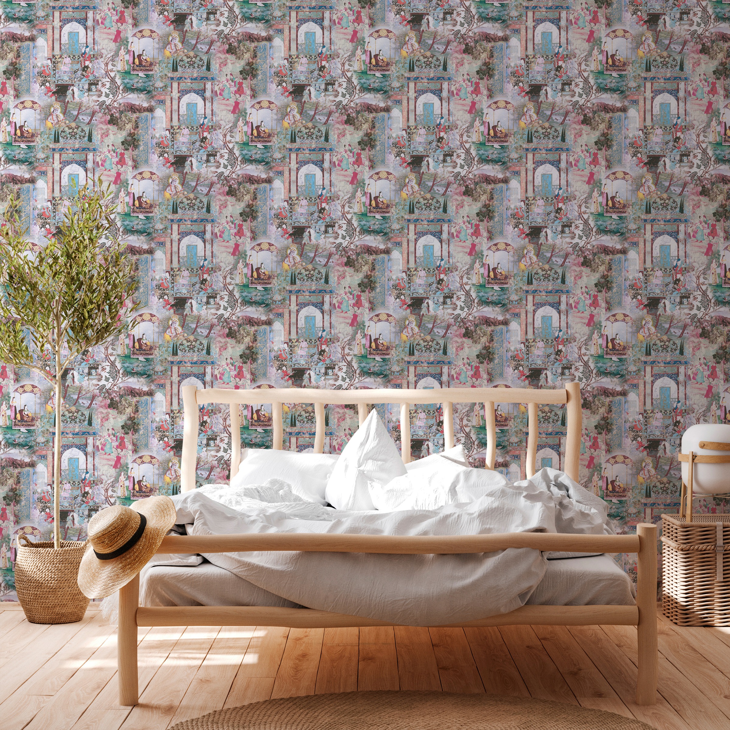 A.S. Création Vliestapete »Dream Flowery«, Ethnomuster-abstrakt-minimalistisch, Vintage Tapete Orientalisch Tapeten Wohnzimmer Schlafzimmer Küche Flur