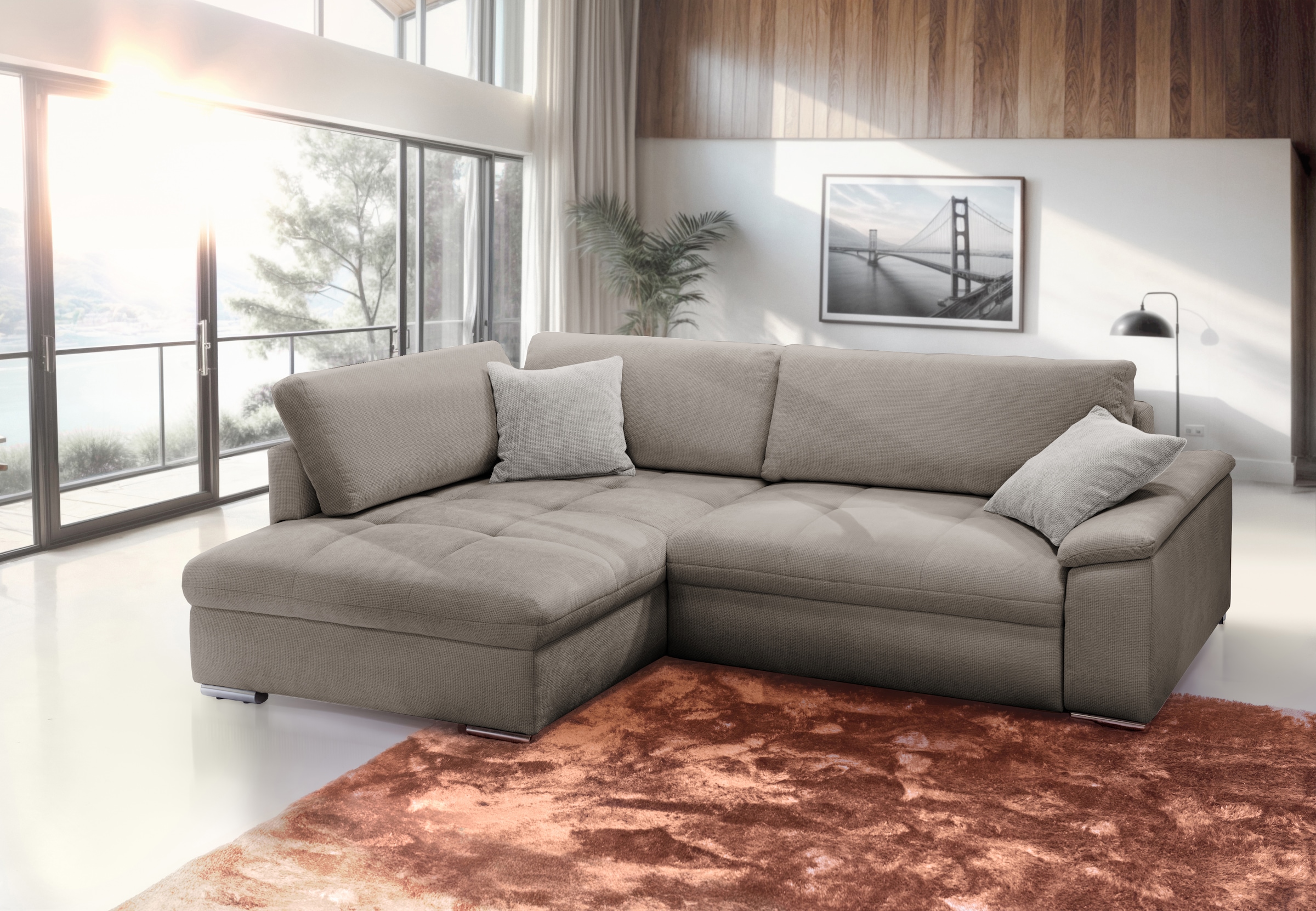 exxpo - sofa fashion Ecksofa »Casa Grande inkl. Bettfunktion, Bettkasten, b günstig online kaufen