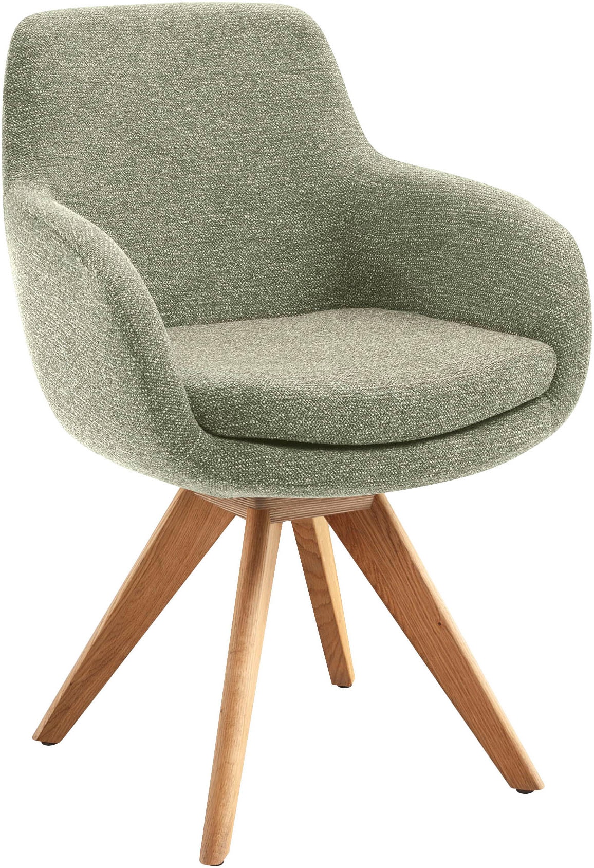 Musterring Esszimmerstuhl »Tavia« (Set) 2 Stk. Chenille Stativgestell Eiche günstig online kaufen