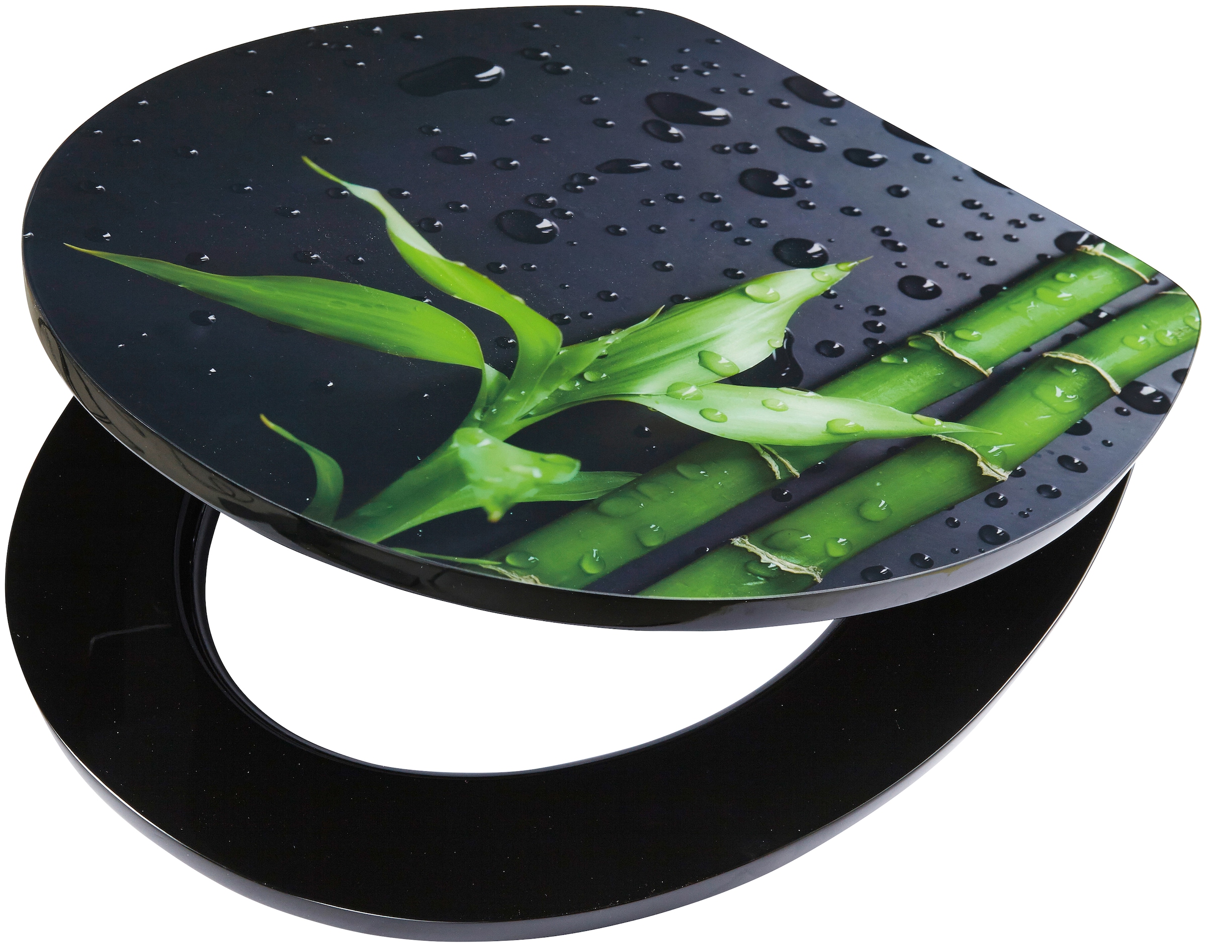 CORNAT WC-Sitz »Elegante Acryl-Oberfläche - Hochwertiger Holzkern - Absenkautomatik«, Schnellbefestigung - Komfortables Sitzgefühl / Toilettensitz