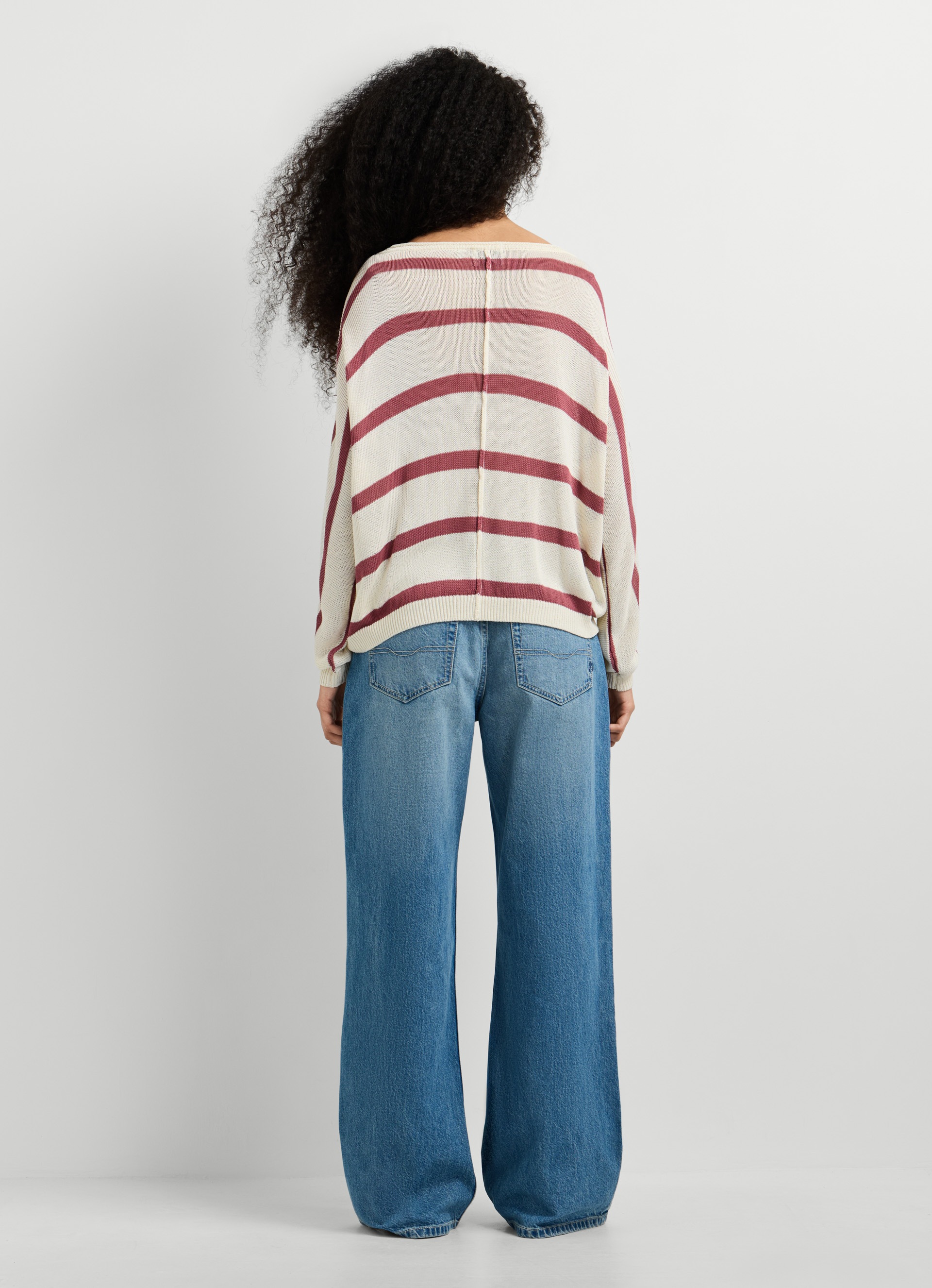 Pepe Jeans Strickpullover »ALBERTA« im Streifen-Design, locker geschnitten