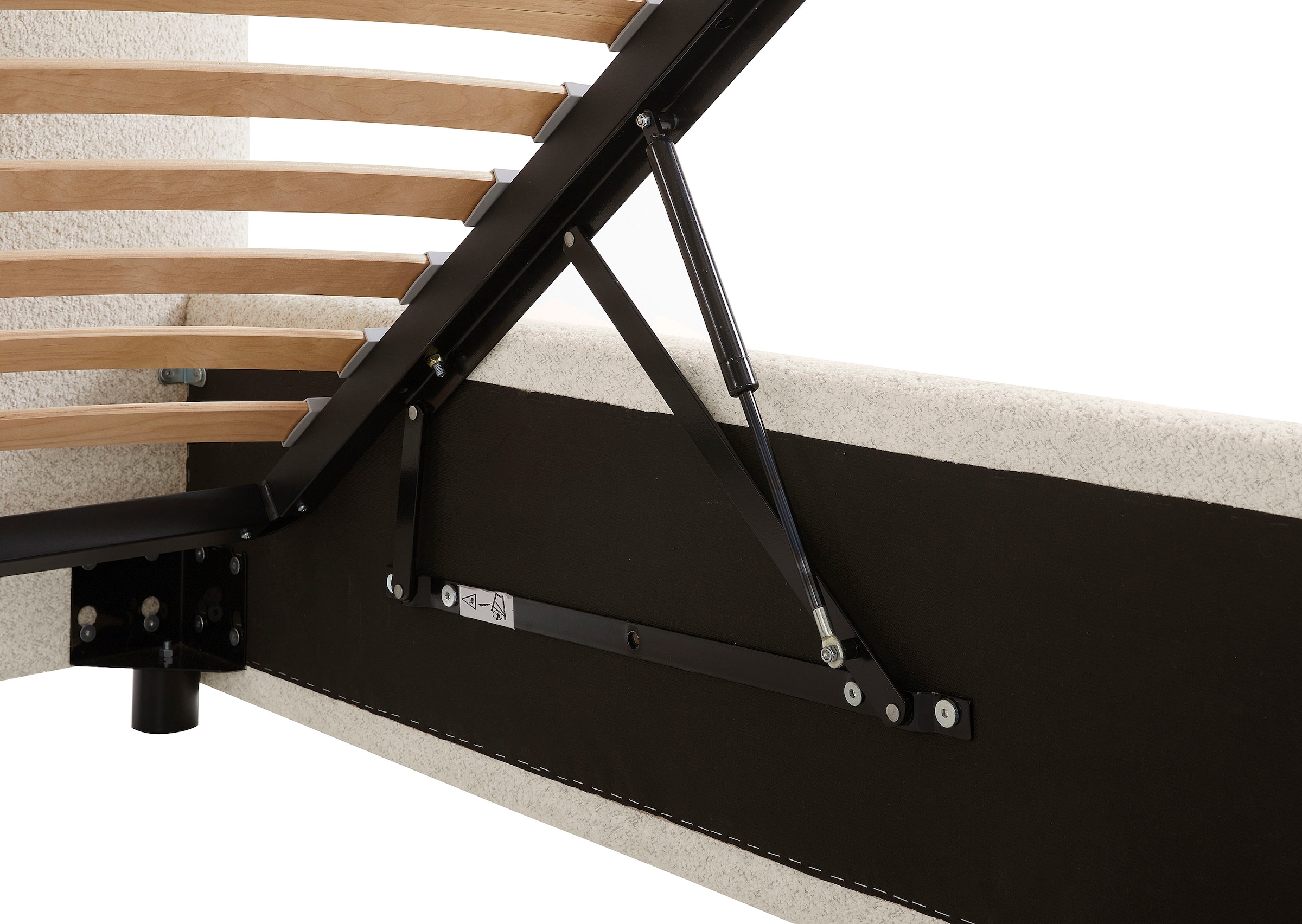 homsy by Ana Johnson Polsterbett »Somny wahlweise mit Bettkasten, erhältlich in verschiedenen Breiten« luxurious gepolstertes Kopfteil und Rahmen, Bezug mit Bouclécharakter