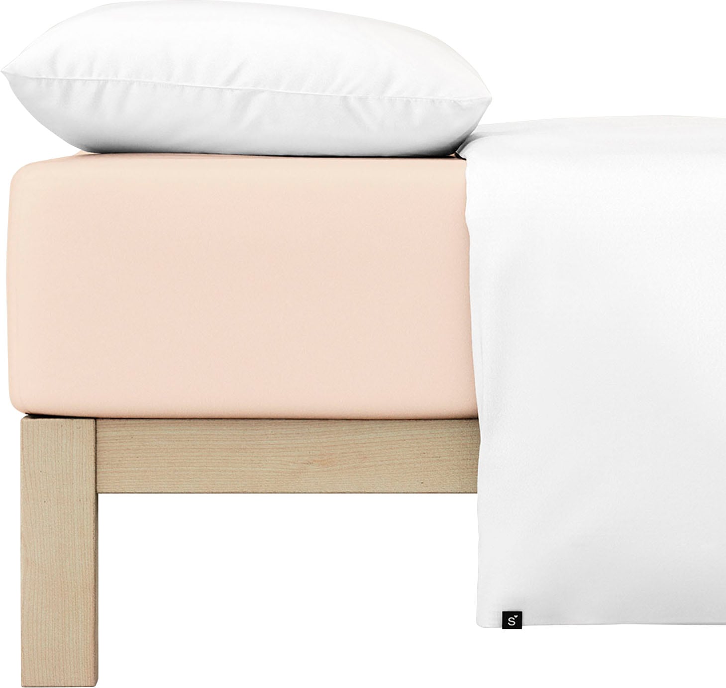 Schlafgut Spannbettlaken »PURE Bio-Baumwolle mit Elasthan, dehnbar blickdicht, straff, Bettlaken«, PREMIUM Laken für Matratzen bis 30cm Höhe, in 90x200, 140x200, 180x200