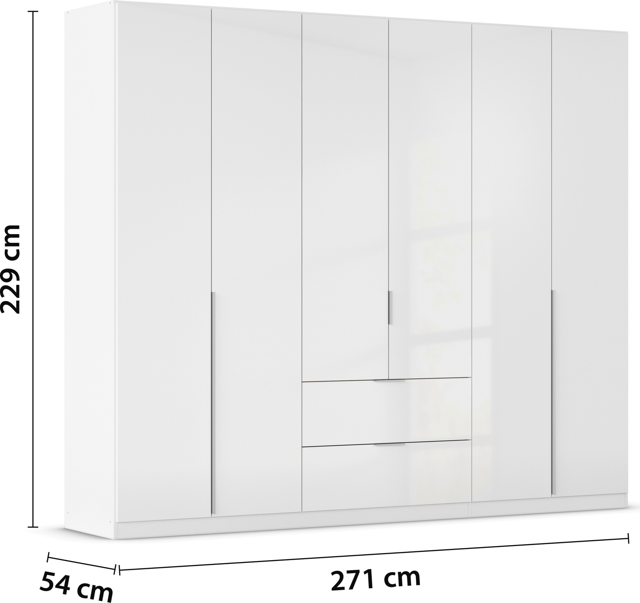 rauch Drehtürenschrank »Kleiderschrank Schrank Garderobe AGORDO mit Dekor- oder Hochglanzfront«, mit Außenschubkästen, in 6 Breiten und 2 Höhen MADE IN GERMANY