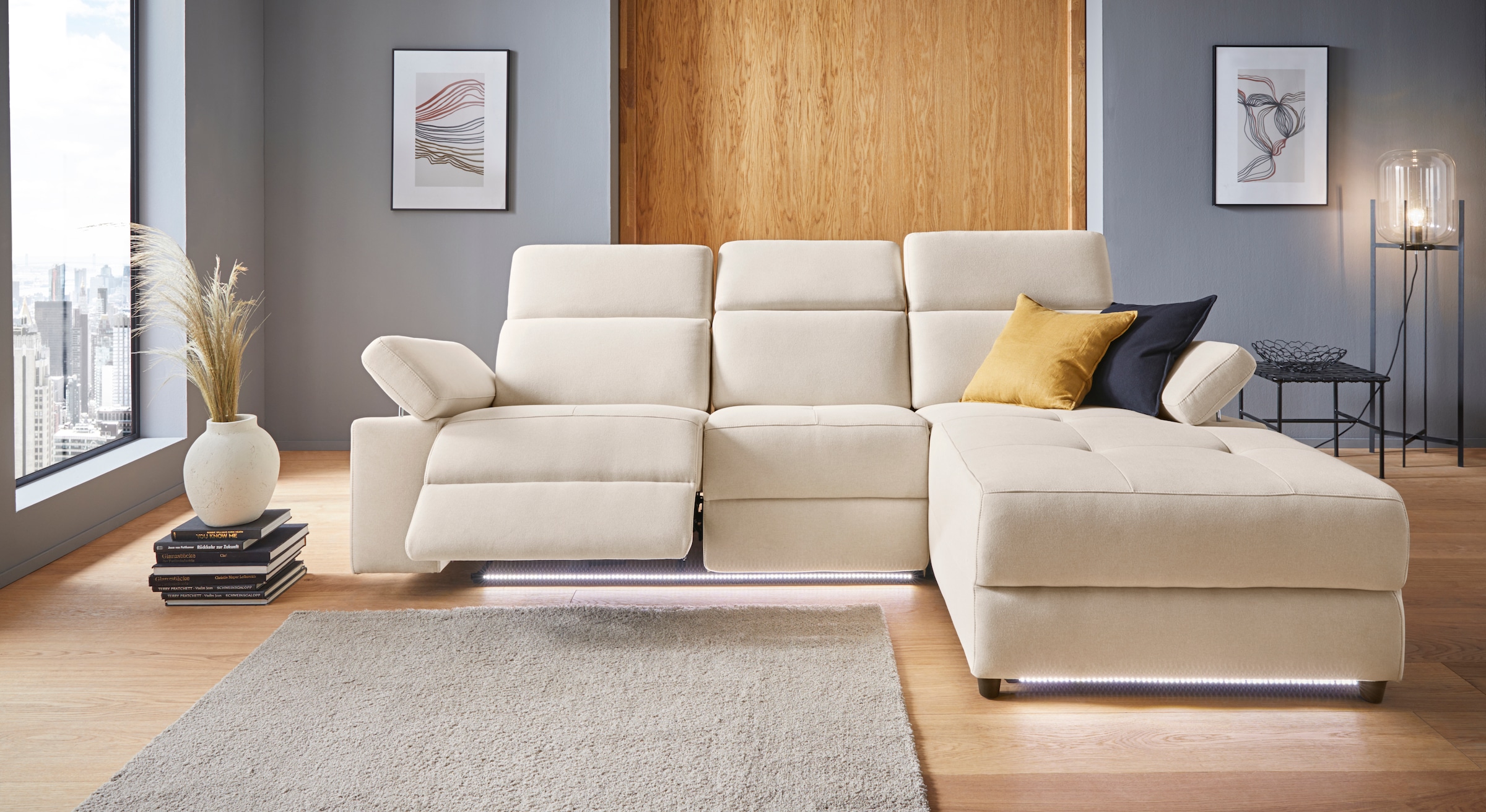 Home affaire Ecksofa »Kilado, L-Form,« mit Relaxfunktion, verstellbarer Arm günstig online kaufen