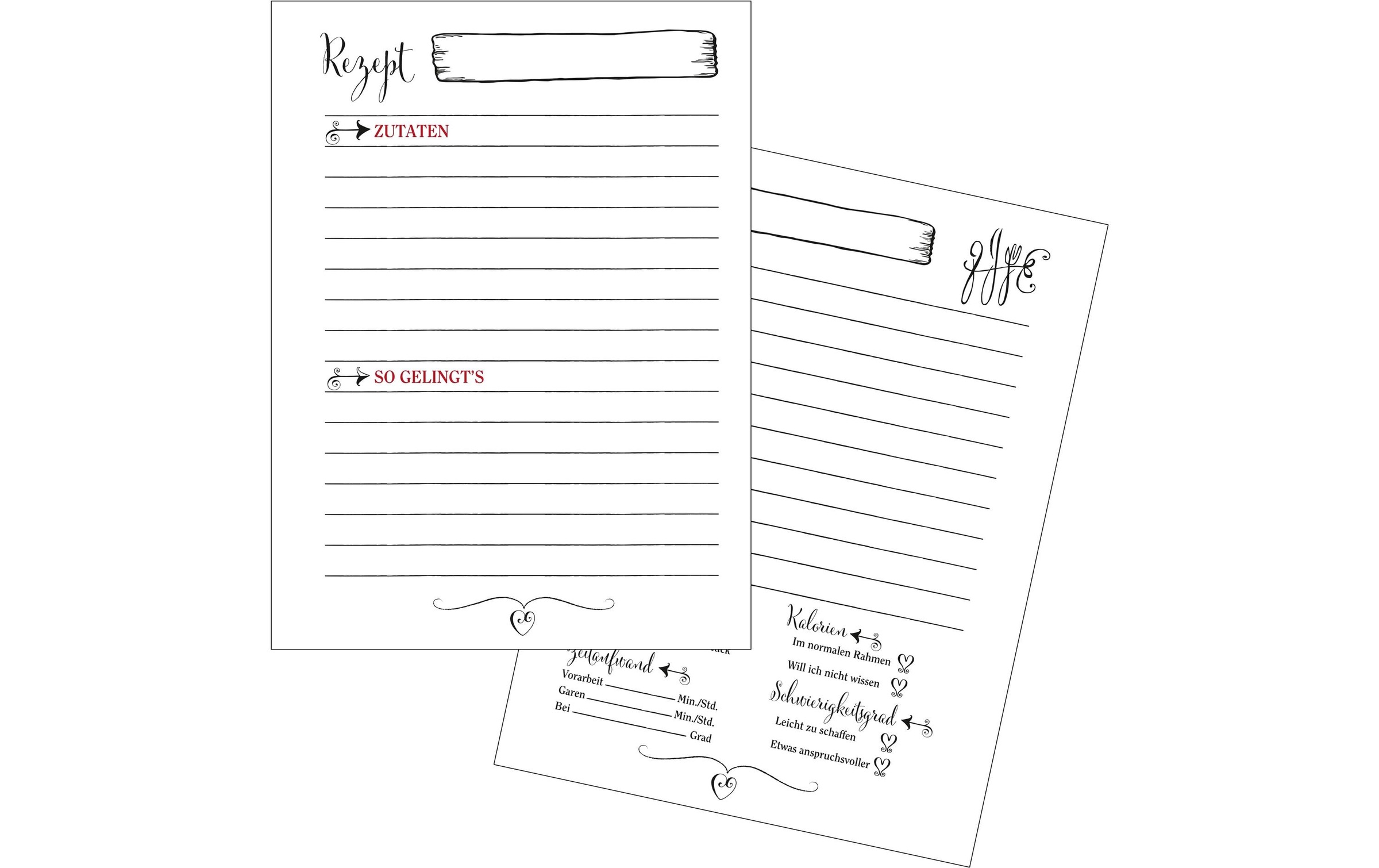 Goldbuch Notizbuch »Notizbuch für Rezepte Lieb«