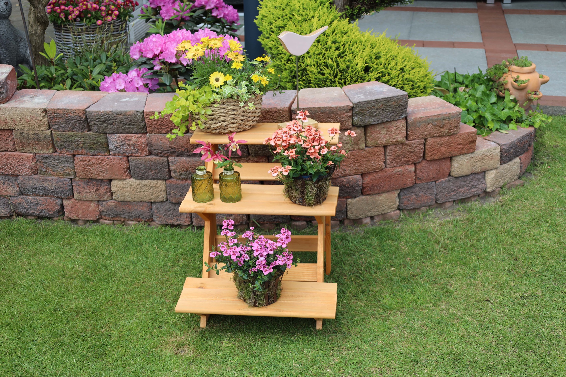 promadino Pflanzentreppe »Blumentreppe klein«, BxTxH: 50x60x56 cm