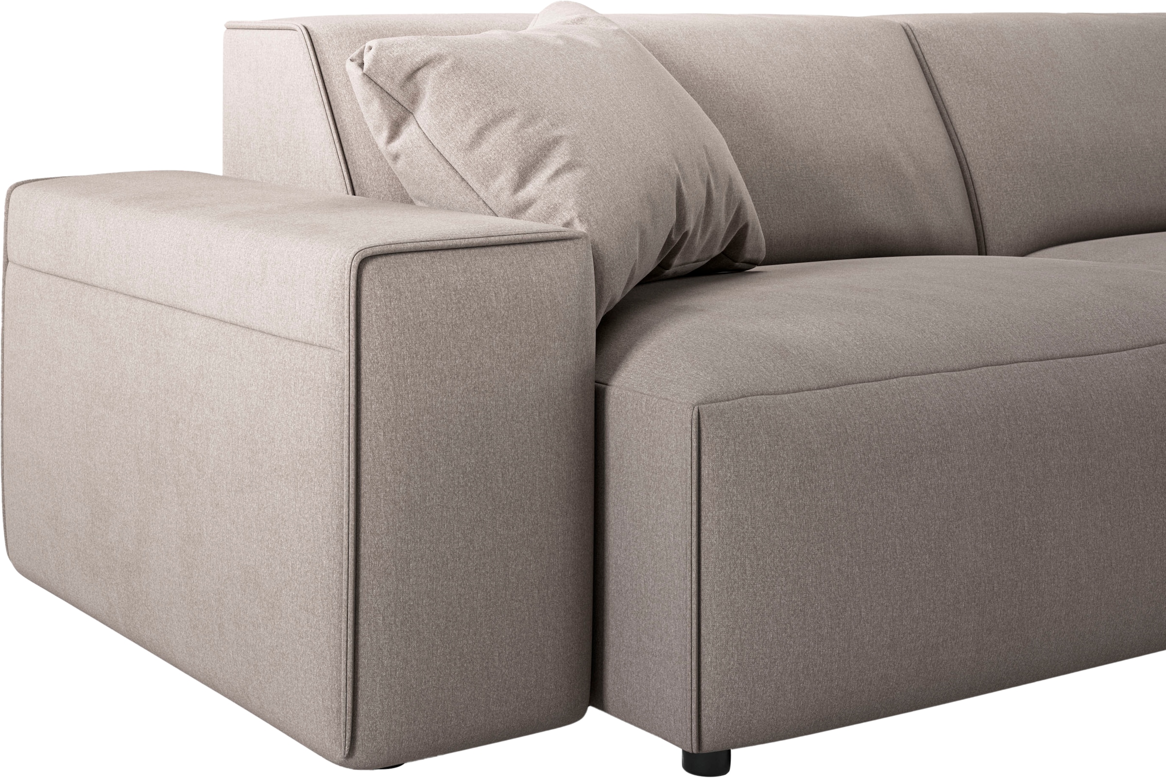 andas Ecksofa »Glimminge L-Form auch in Breitcord, Feincord + Easy care-Bezug,«, Breite 264, Zierkissen