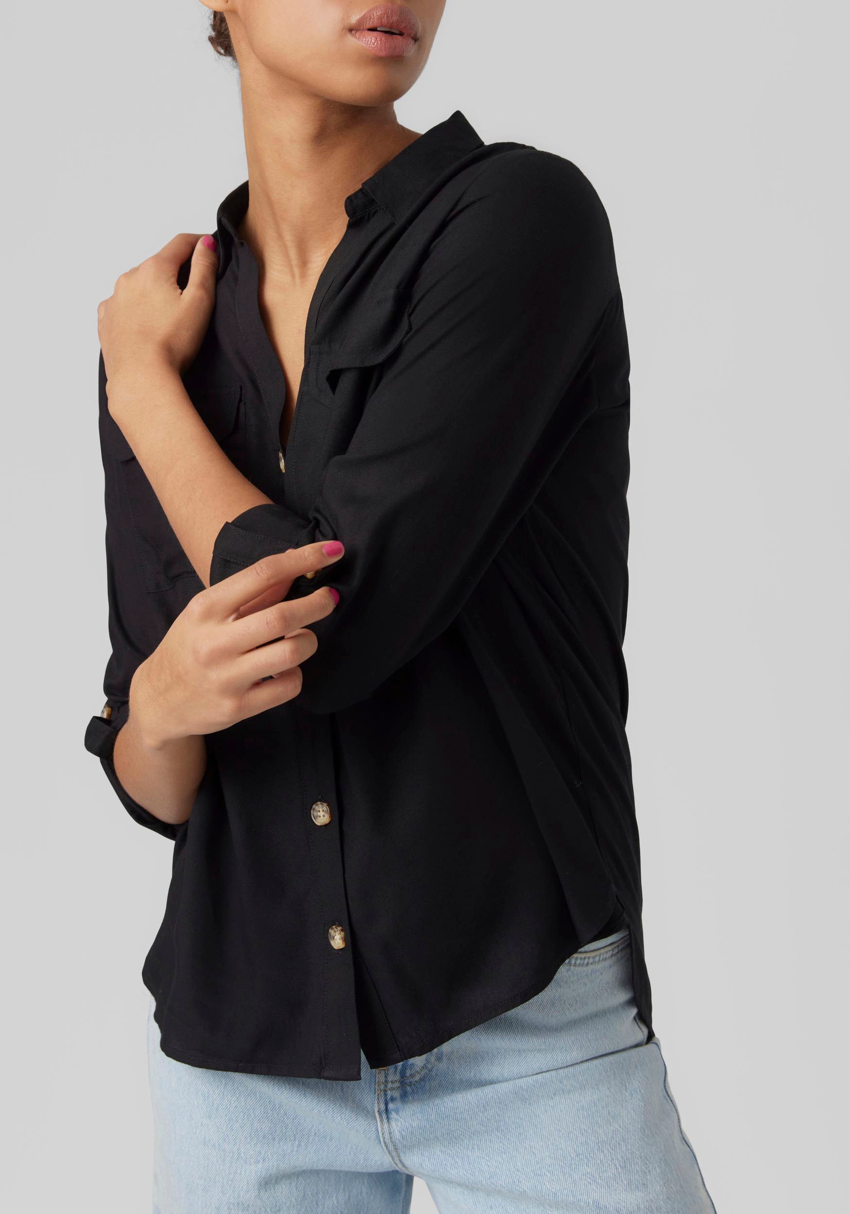 Vero Moda Hemdbluse »VMBUMPY L/S SHIRT NEW WVN GA NOOS«