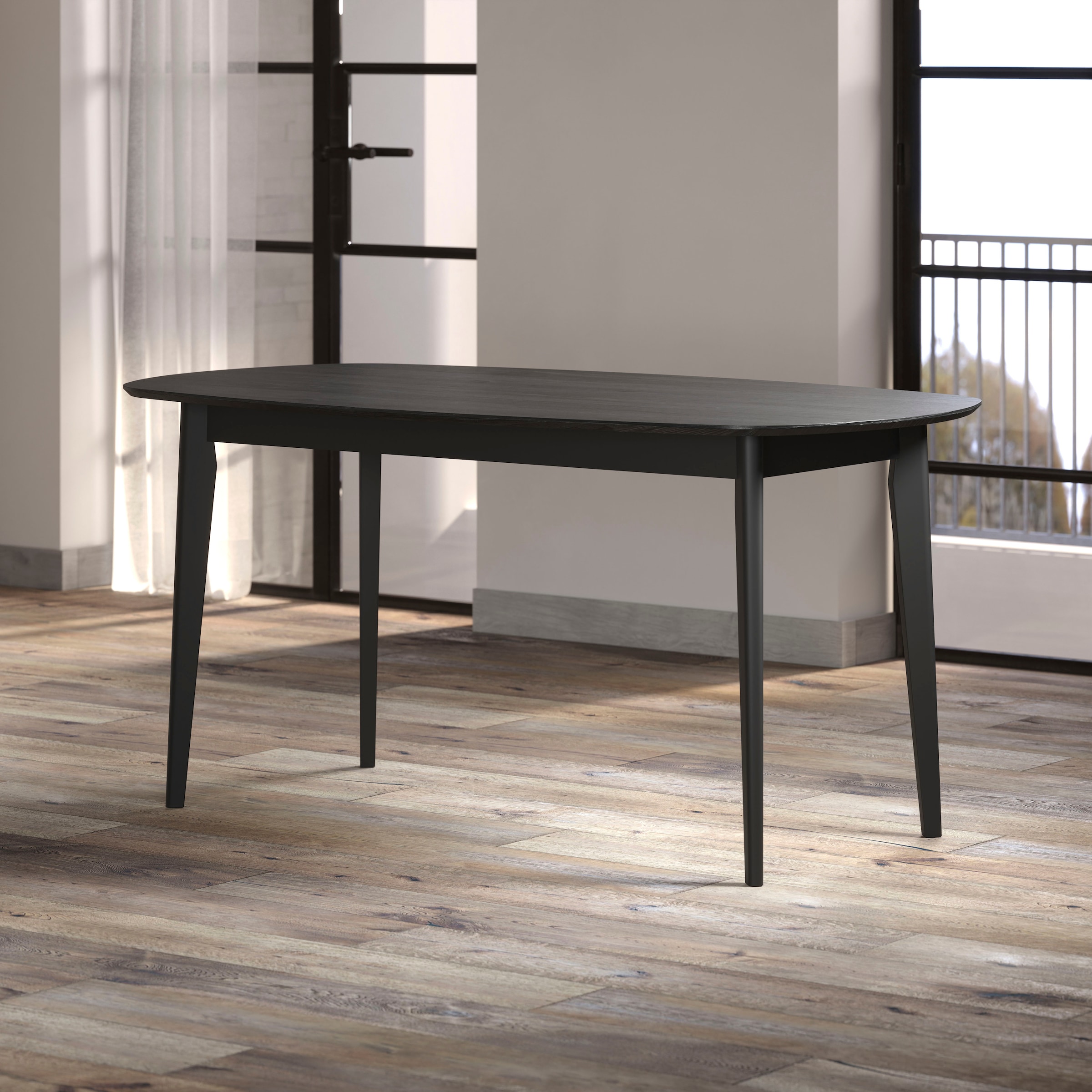 Home affaire Esstisch »Ronda« 1 Stk. tlg. Esszimmertisch oval auf Massivholzfüßen - (B/T/H) 160/90/77 cm