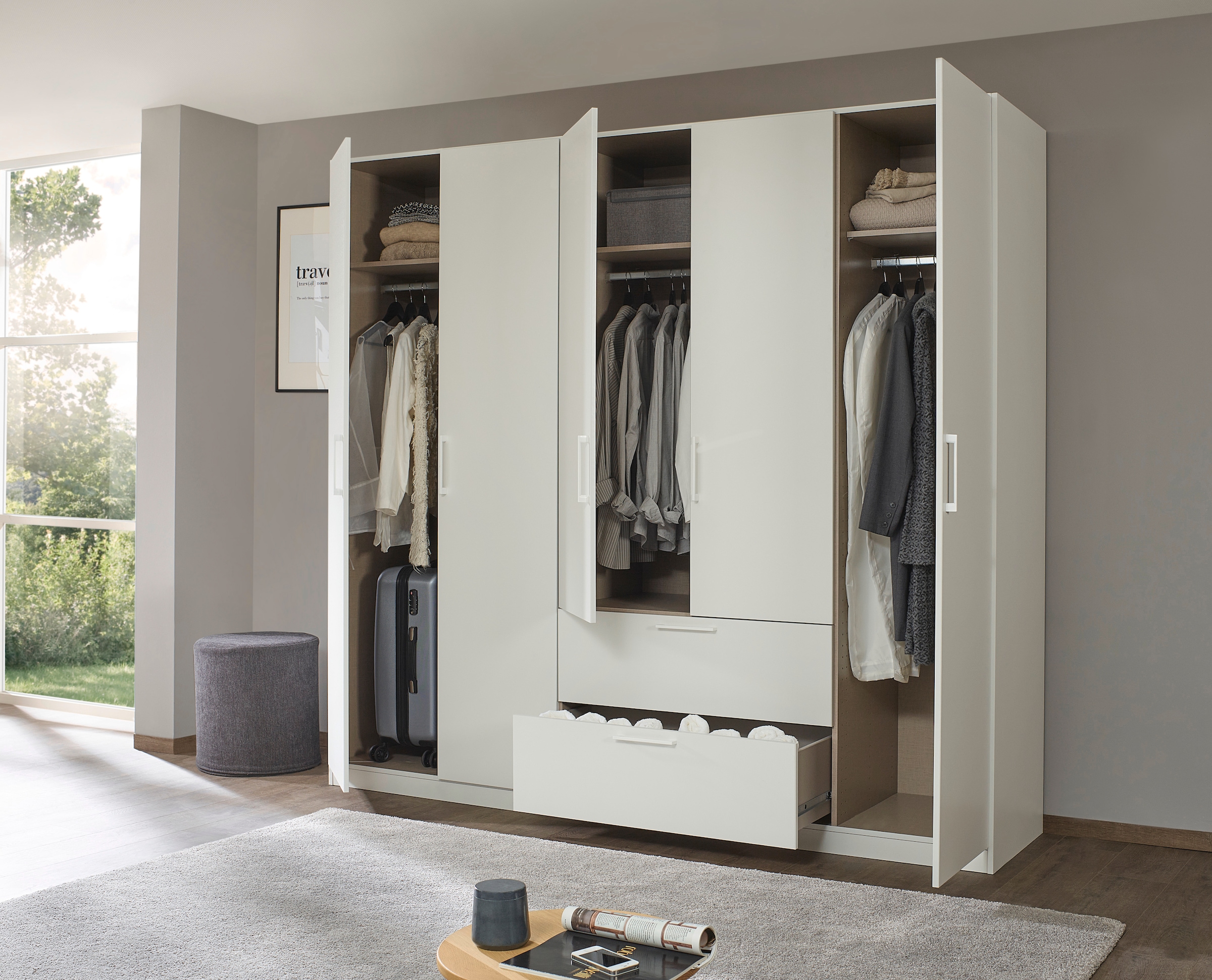 INOSIGN BY RAUCH Kleiderschrank »CHALLENGER«, Drehtürenschrank mit  geräumigen Schubladen MADE IN GERMANY