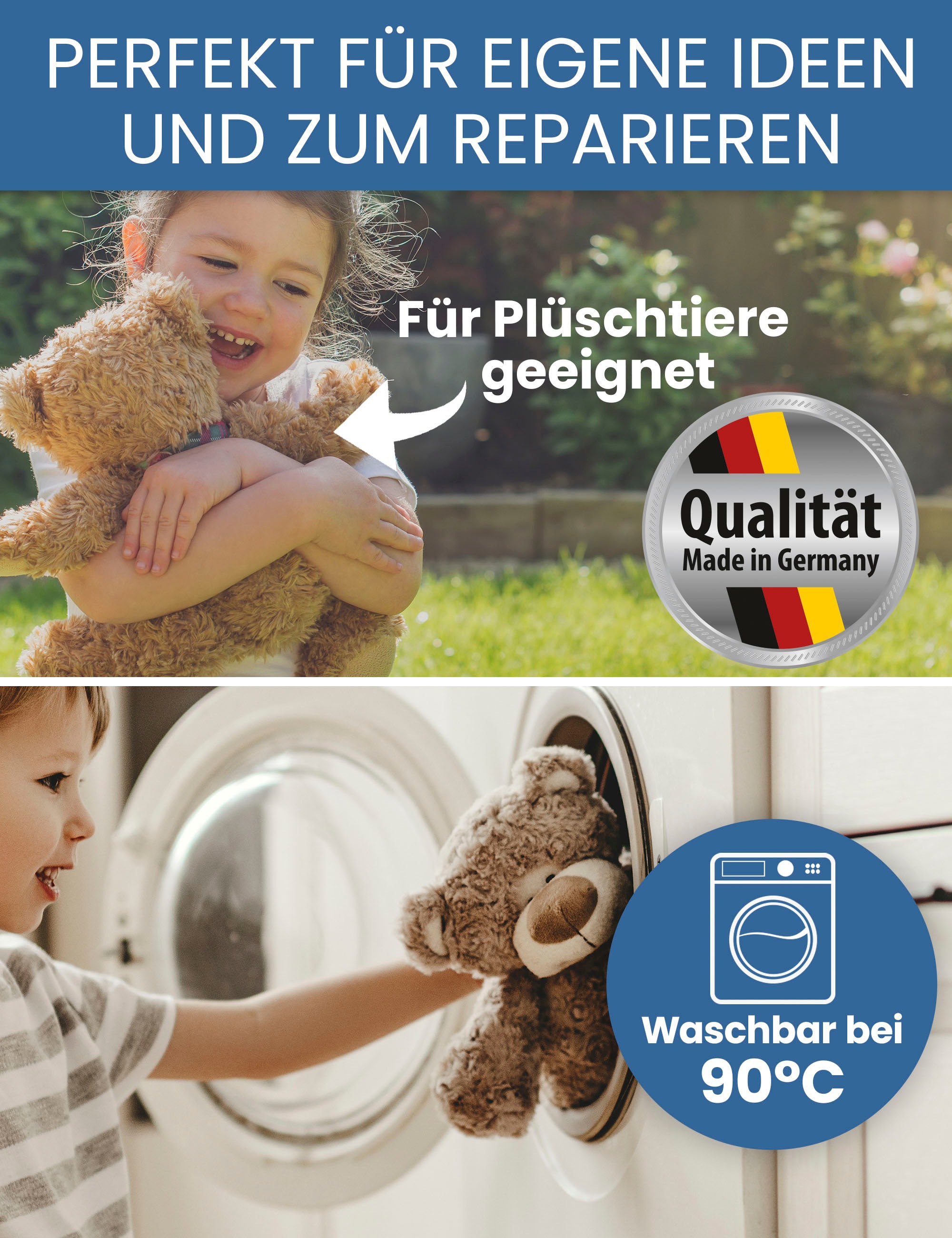 Primaflor-Ideen in Textil Kissenfüllung »PES Faserbällchen Füllmaterial«, Füllmaterial für Kissen, Kuscheltiere & Puppen, Möbel, waschbar