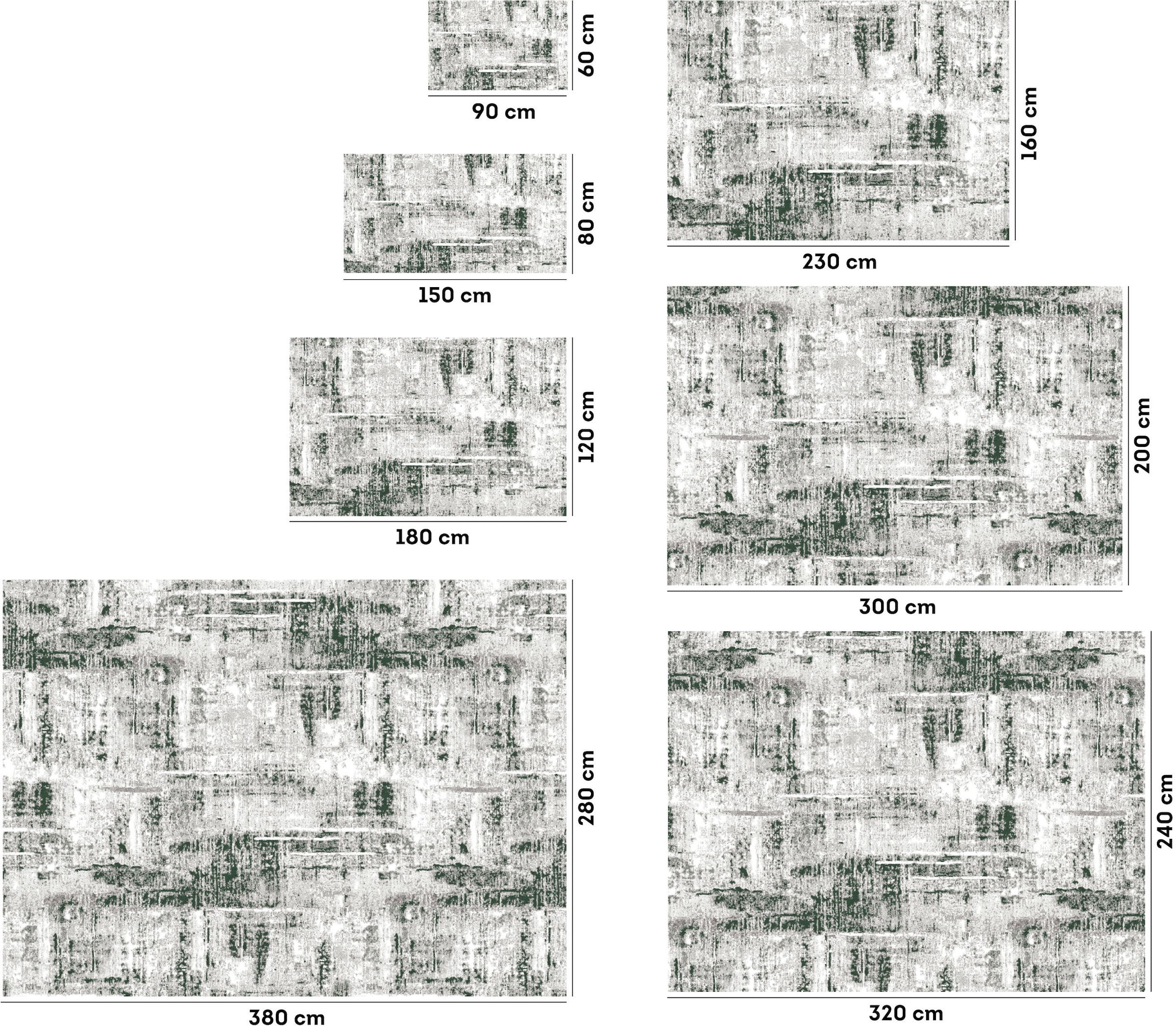 OTTO home Teppich »Salsa« rechteckig 9 mm Höhe mit besonders weichem Flor, Kurzflor, im Vintage-Look, dichte Qualität