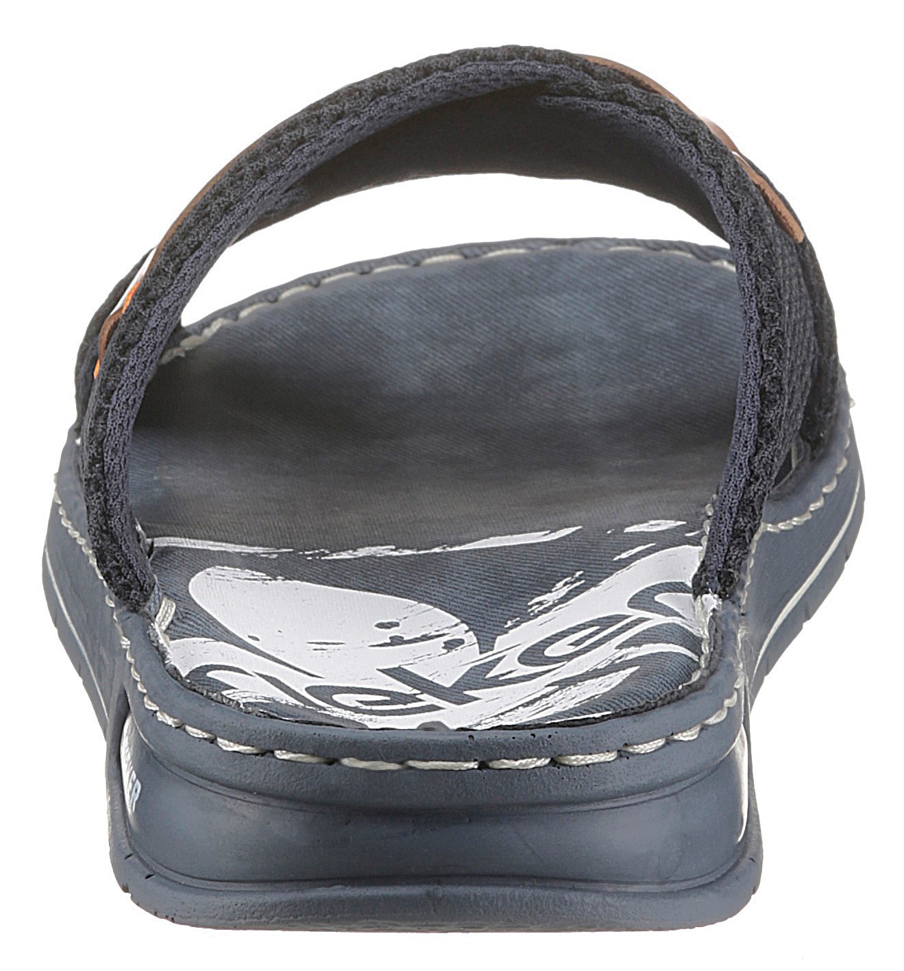 Rieker Pantolette  , Sommerschuh, Schlappen, Poolslides, mit Kontrastdetails
