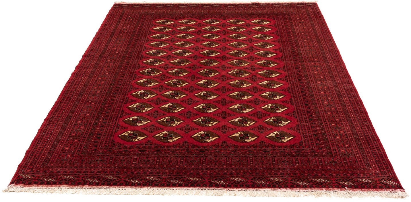 Wollteppich „Shiraz Medaillon Rosso 320 x 212 cm“, rechteckig, Unikat mit Zertifikat Rot 10 mm B/L: 212 cm x 320 cm – 10 mm