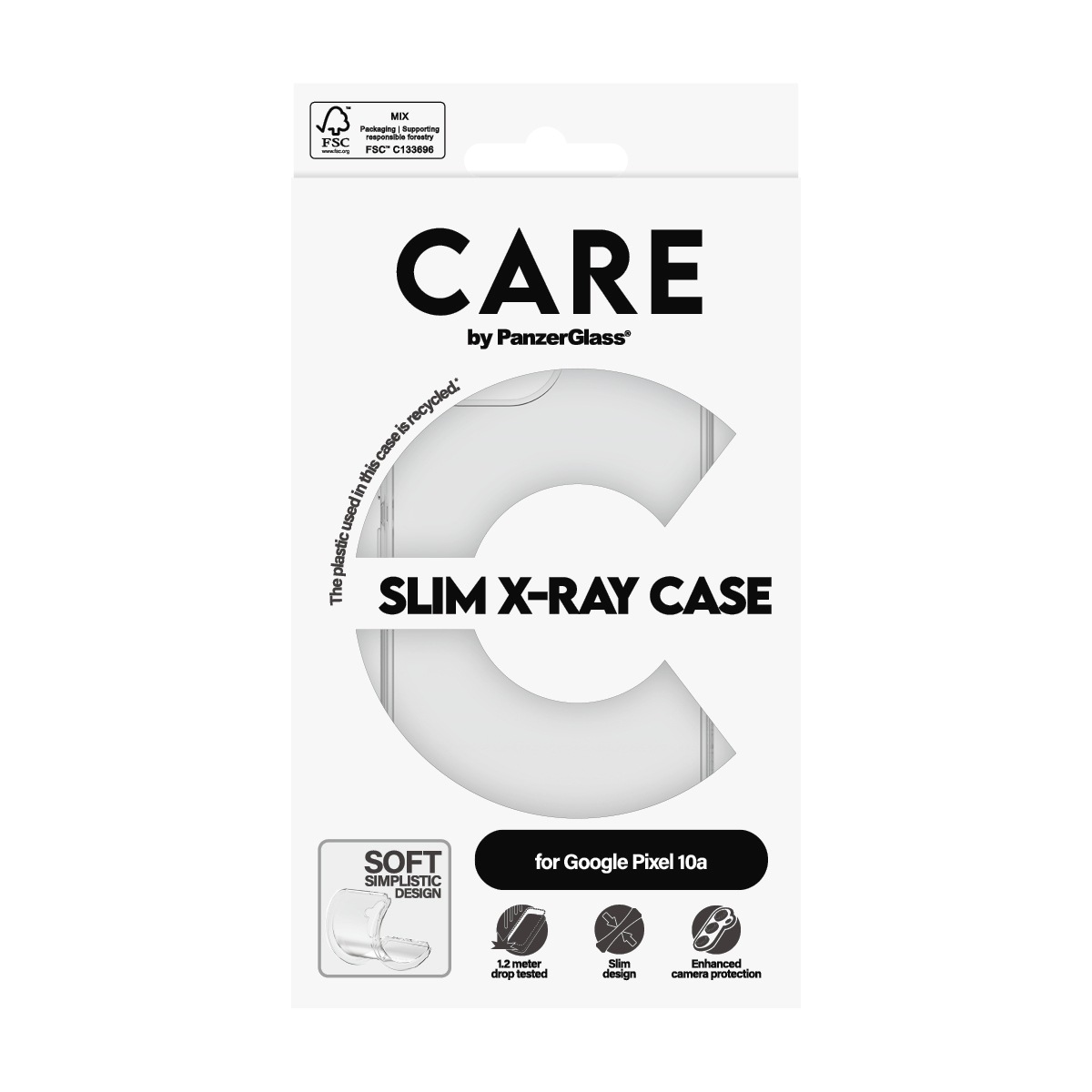 CARE by PanzerGlass Handyhülle »SLIM X-Ray Case für Google Pixel 10a« Google Pixel 10a Backcover, Schutzhülle, Handyschutzhülle, Case, Schutzcase, stoßfest