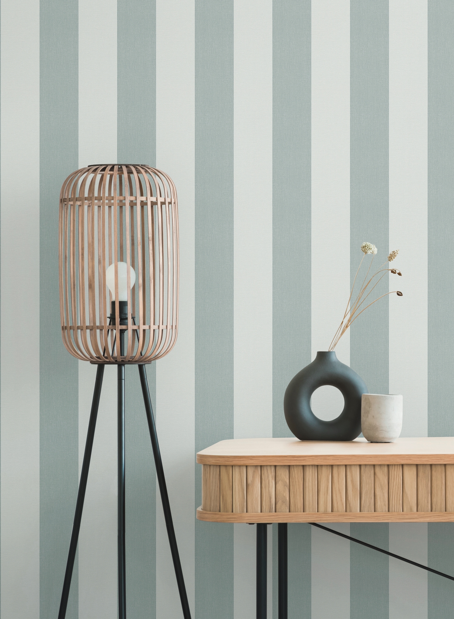 A.S. Création Vliestapete »Pure Elegance Streifen Tapete Mustertapete Landhaus Landhaus« matt strukturiert Vliestapete gestreift für Schlafzimmer Küche Wohnzimmer Streifen Flur