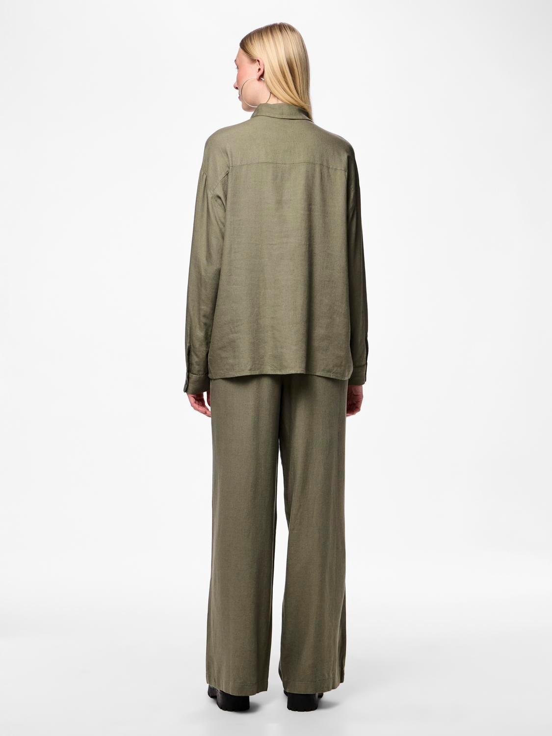 pieces Hemdbluse »PCPIA LS LOOSE SHIRT WVN NOOS«