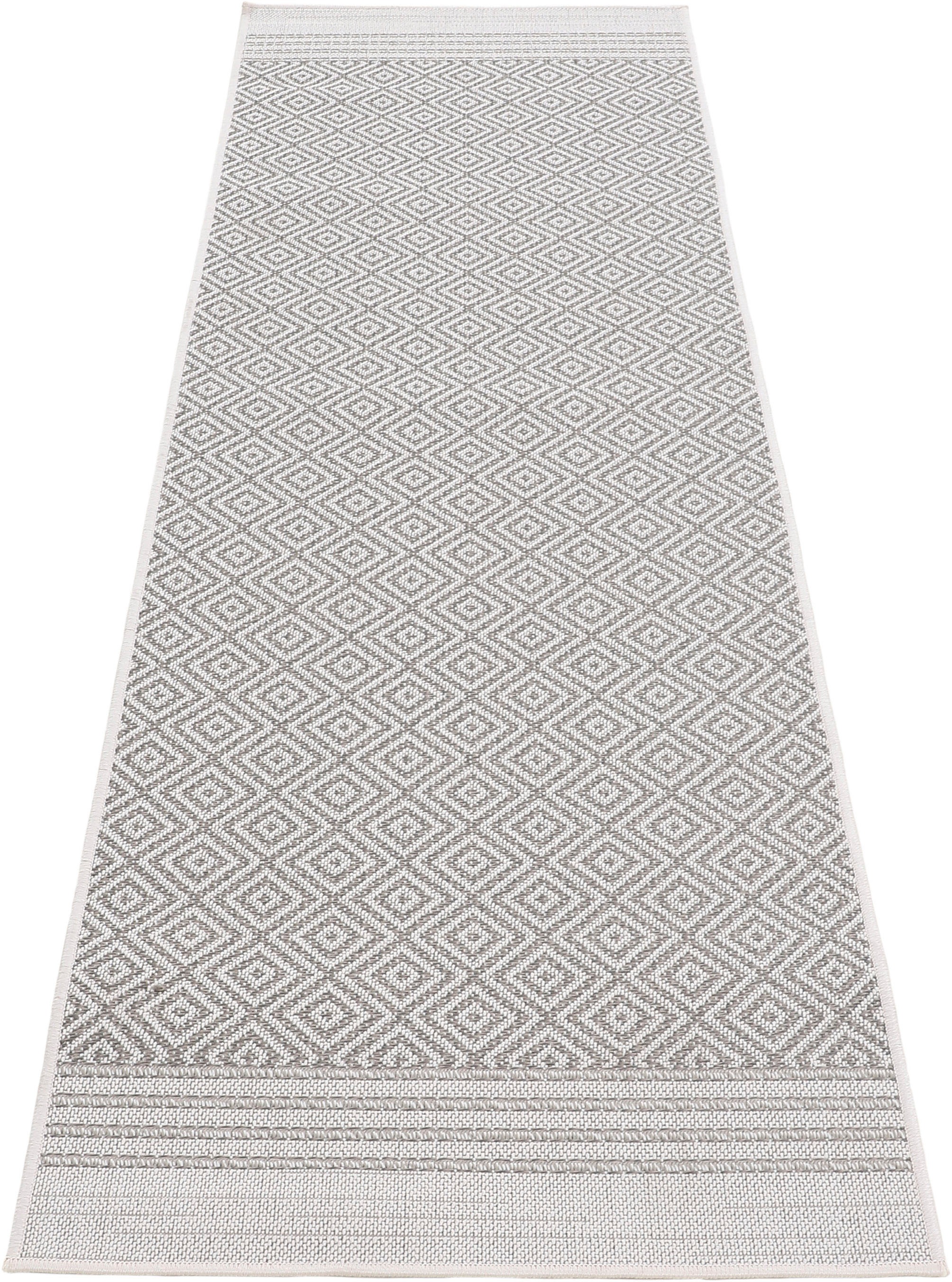 carpetfine Teppich »Boho 103«, rechteckig, 4 mm Höhe, robustes Flachgewebe, günstig online kaufen
