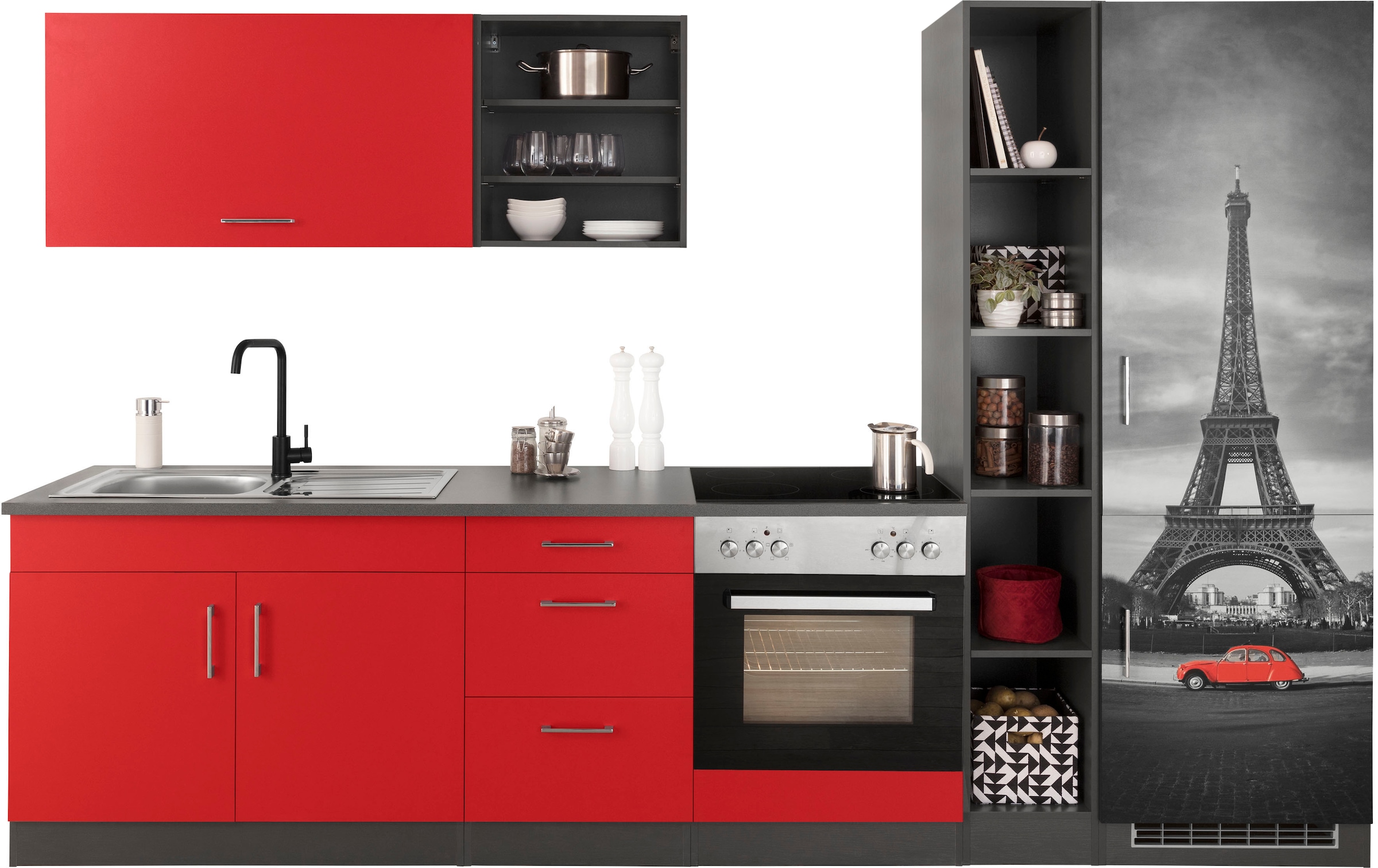 KOCHSTATION Küchenzeile »KS-Paris – Küchen mit einzigartigen Fotomotiven au günstig online kaufen
