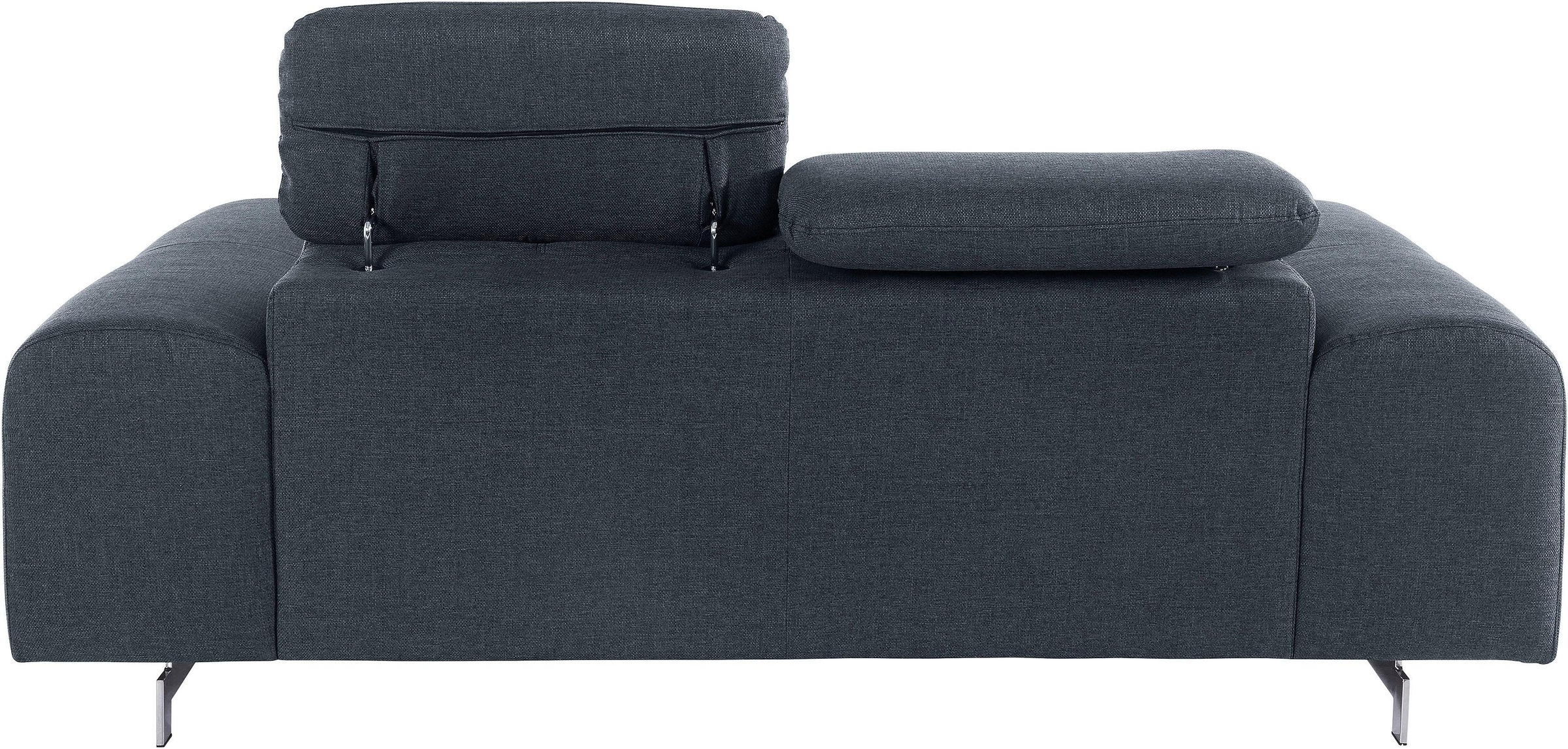 COTTA Polstergarnitur »Chef«, (Set), Set bestehend aus: 2-Sitzer mit Kopfteilverstellung & Hocker
