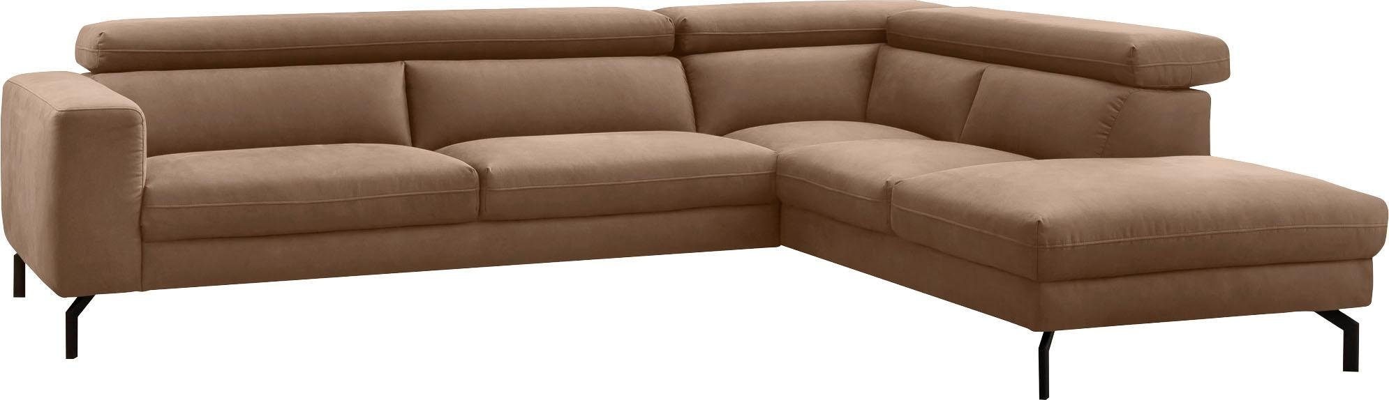 PLACES OF STYLE Ecksofa »Olanta, modern und bequem, Breite 305cm, Fuß 16cm günstig online kaufen