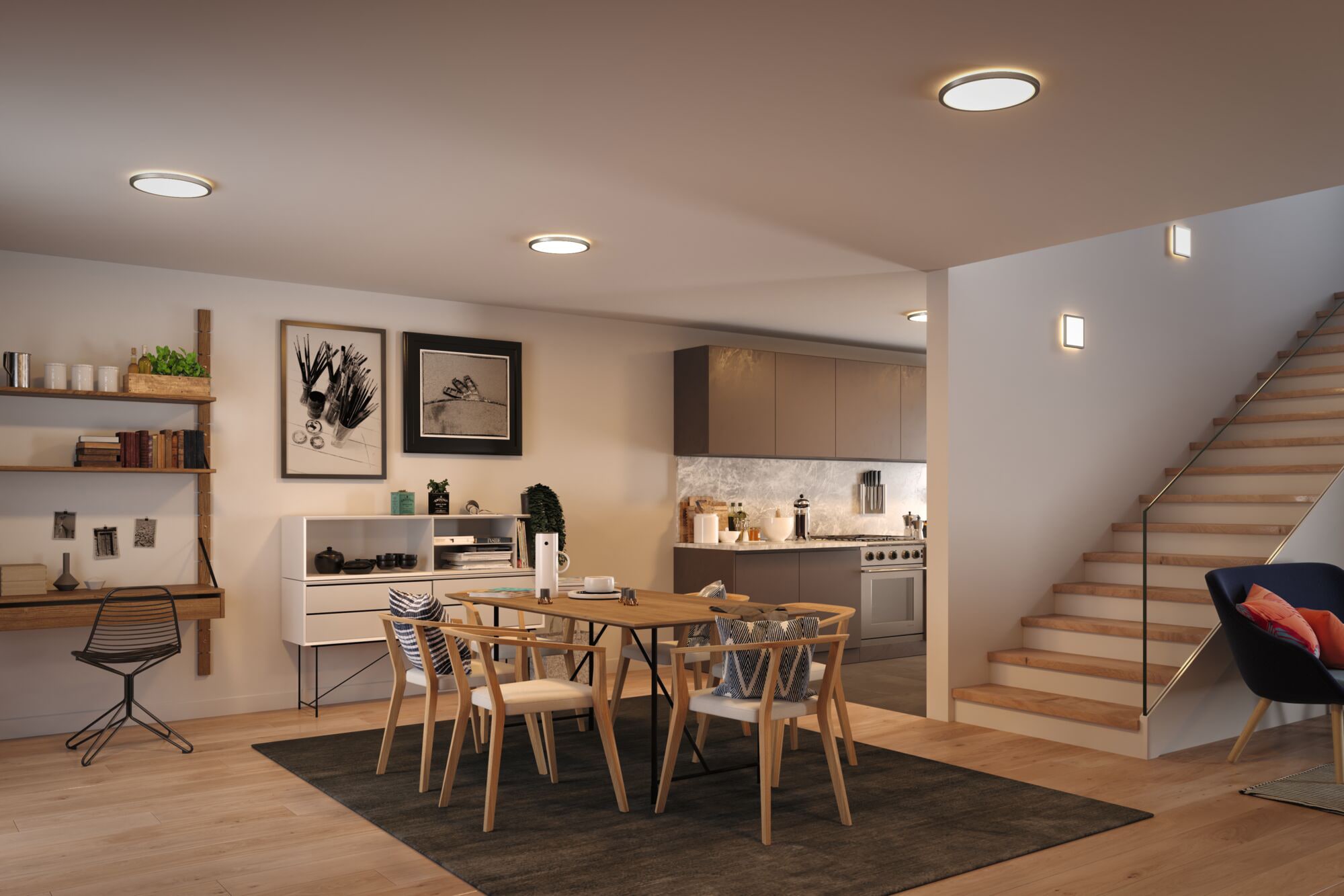 Paulmann LED Panel »Atria Shine IP44 rund 293mm 16W 1600lm 3000K«, 1 flammig, Backlight