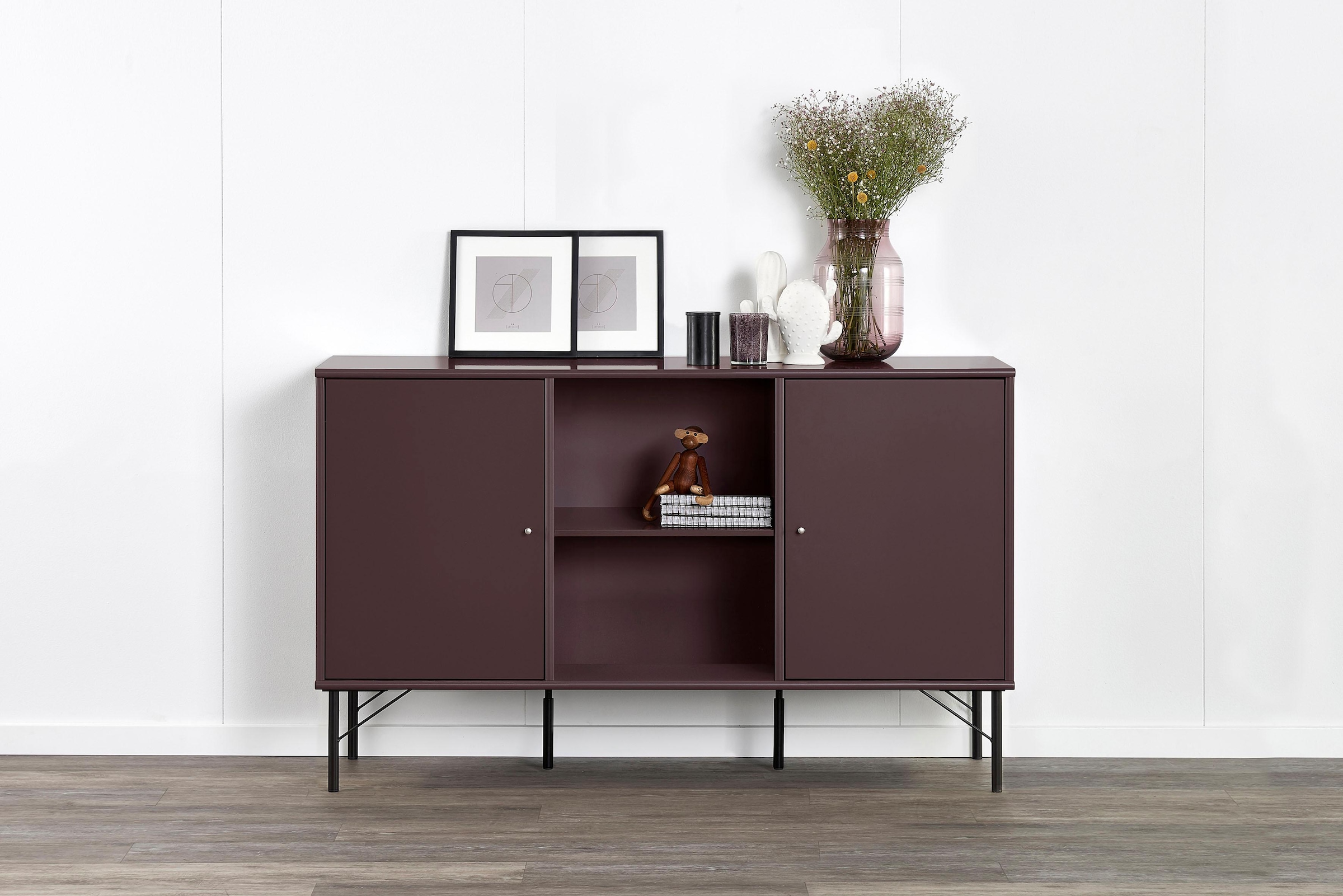 Hammel Furniture Sideboard »Mistral, Hochwertig Schrank, hängend/stehend montierbar«, mit zwei Türen, B: 133 cm, anpassungsbar Designmöbel
