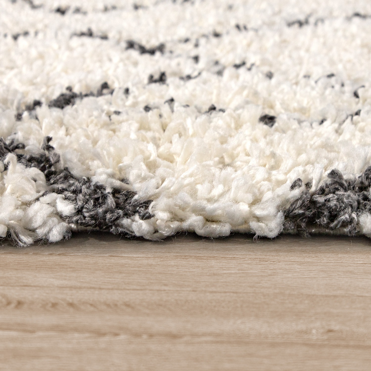 Paco Home Hochflor-Teppich »Kalmar 450«, rechteckig, 44 mm Höhe, Shaggy, Scandi Design, modernes Rauten Muster, weich & kuschelig