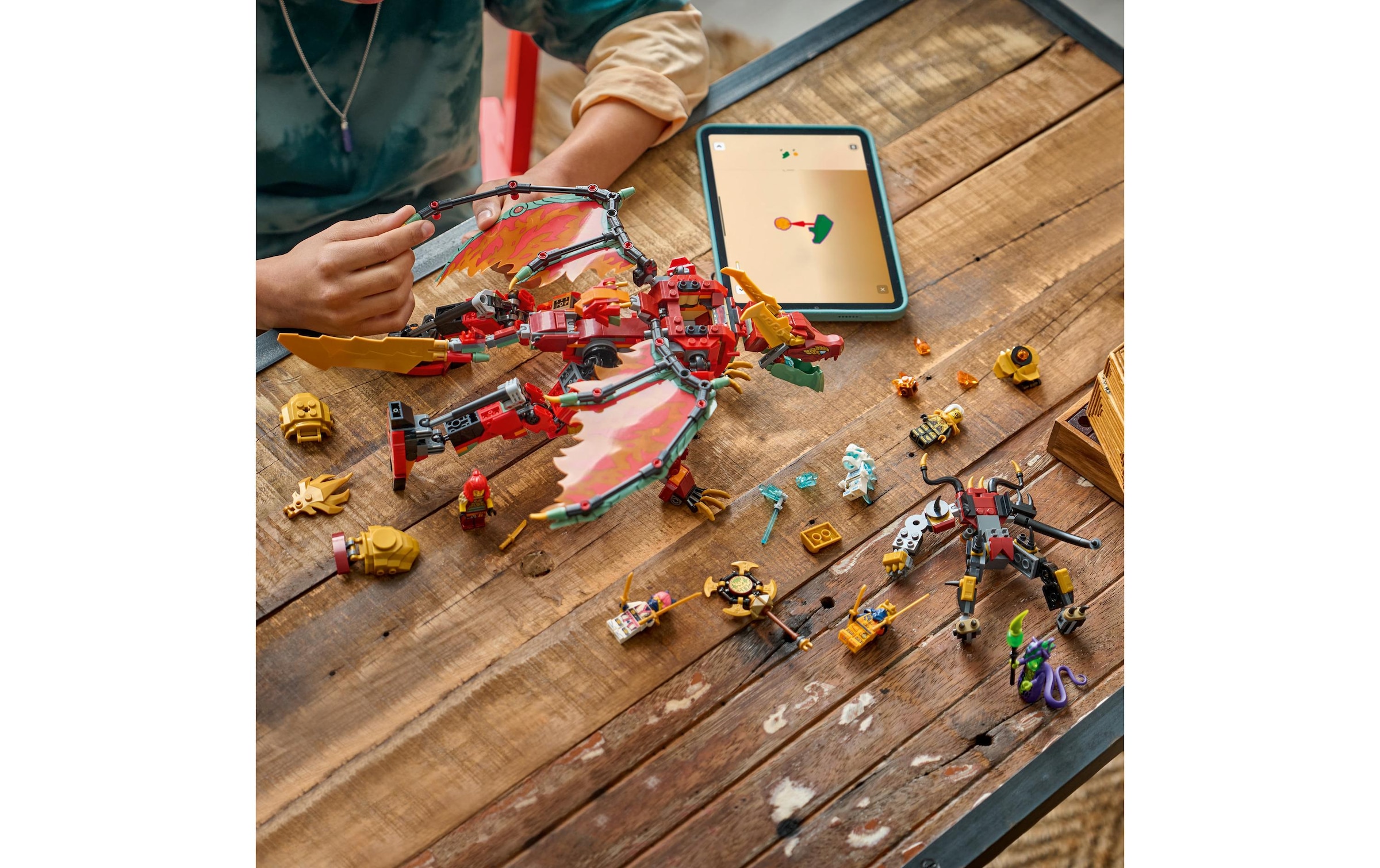 LEGO® Konstruktionsspielsteine »Wyldfyres Drachenmech (71868), LEGO Ninjago« Made in Europe