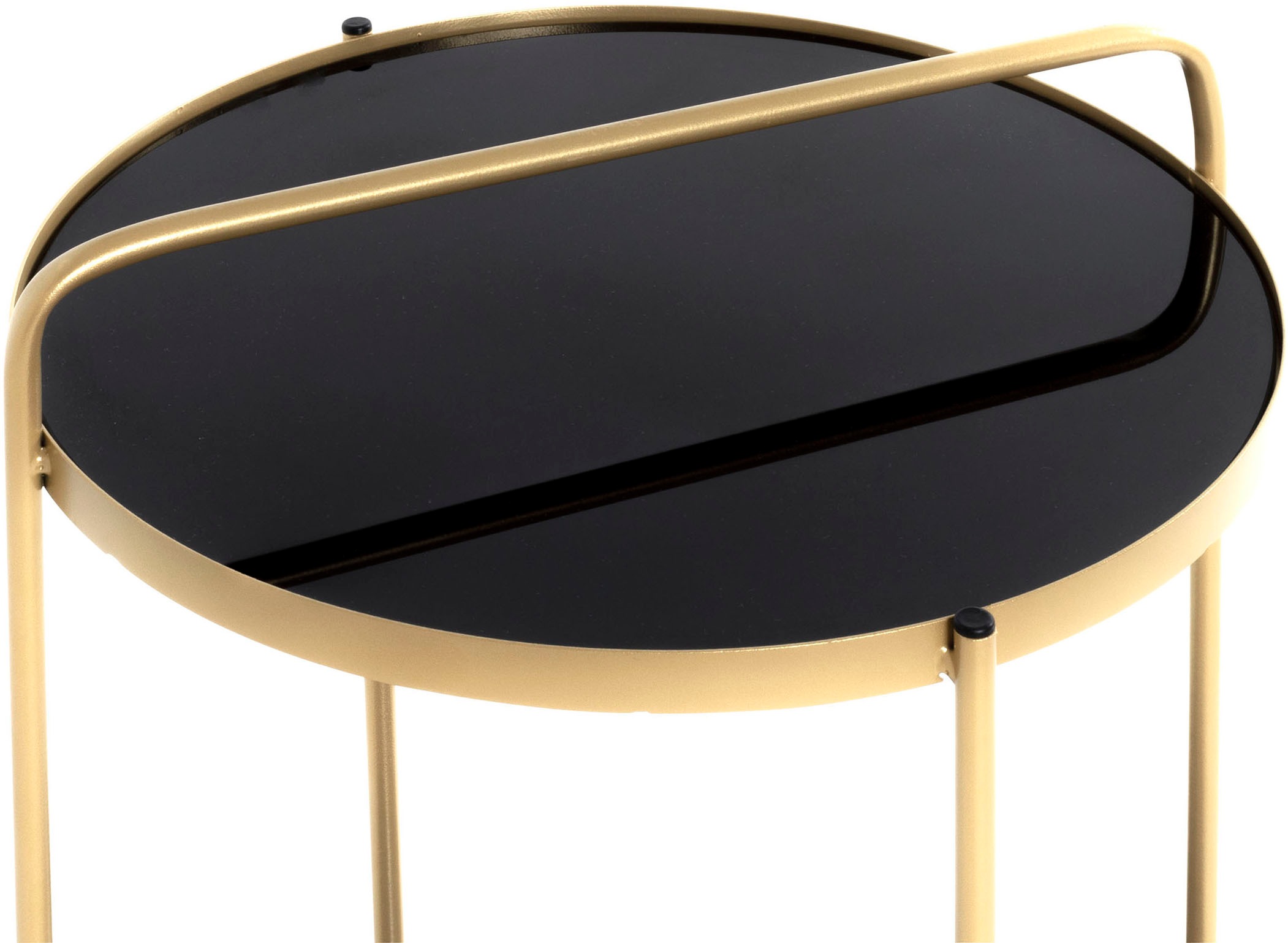 HAKU Beistelltisch »Sofatisch, Wohnzimmertisch« 1 Stk. tlg. rund - aus Metall Gold - Ø/H 38/51 cm