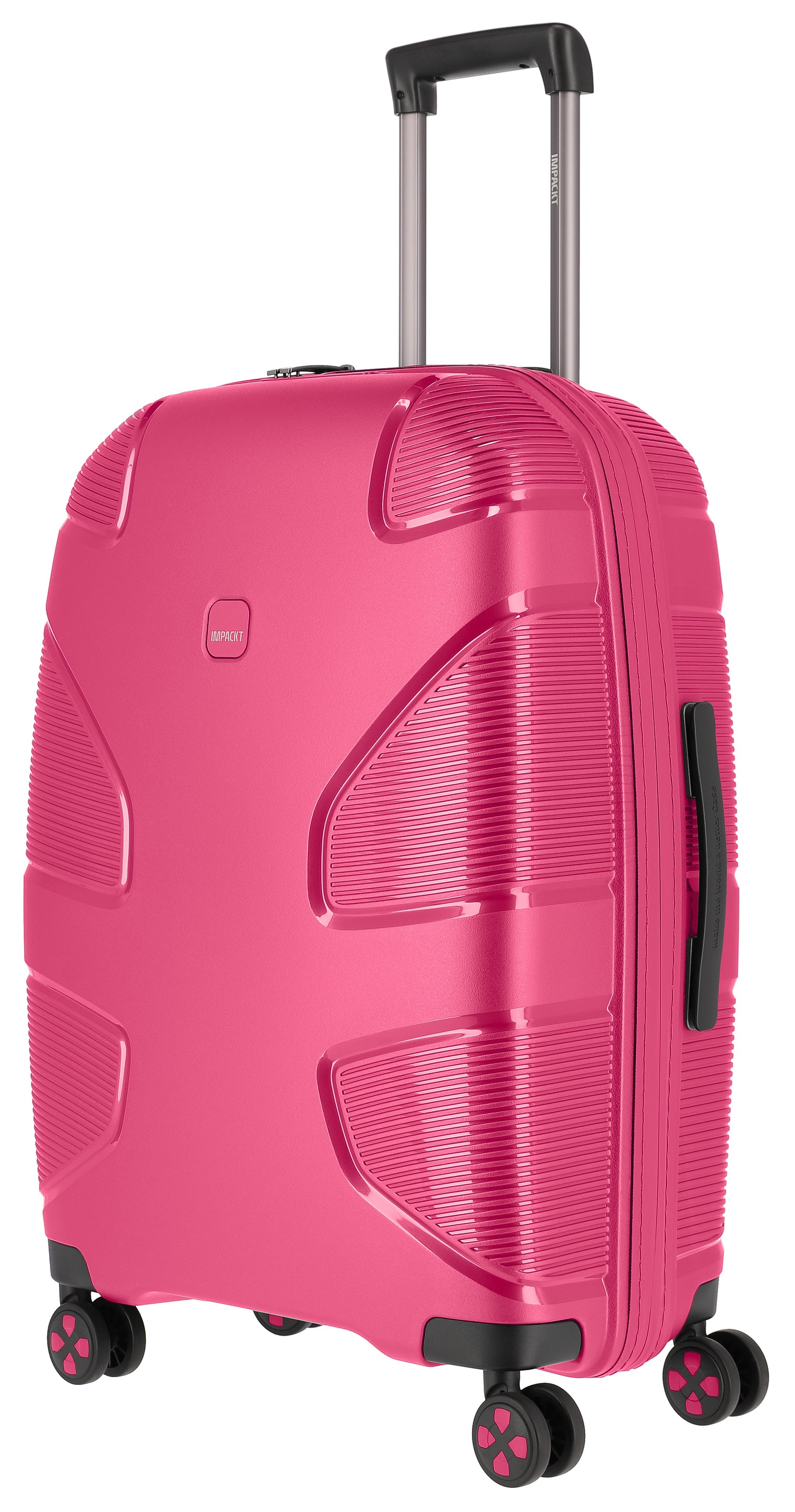 IMPACKT Hartschalen-Trolley »IP1, verschiedene Größen und Farben«, 4 Rollen, Hartschalen-Koffer vegan Koffer Reisegepäck USB-Port TSA Zahlenschloss