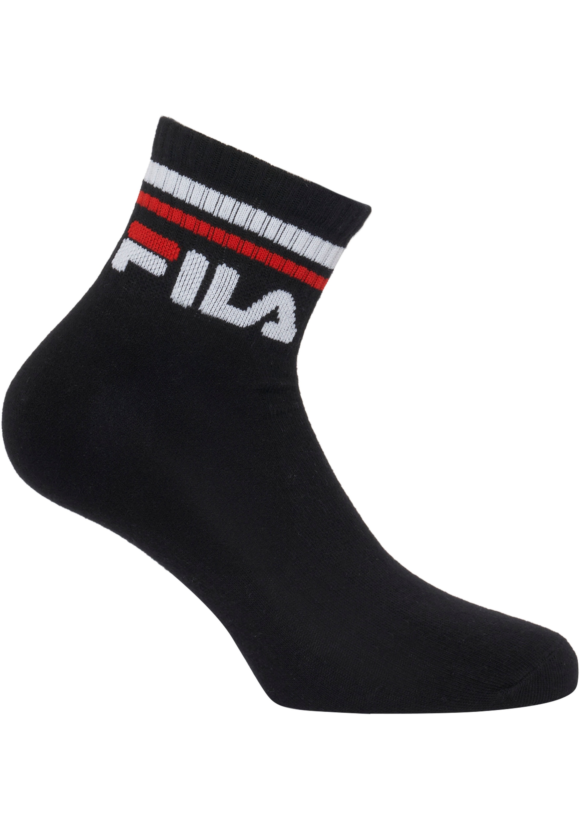 Fila Kurzsocken »UNISEX QUARTER PLAIN SOCKS« 6 Paar tlg. mit Logo-Schriftzug