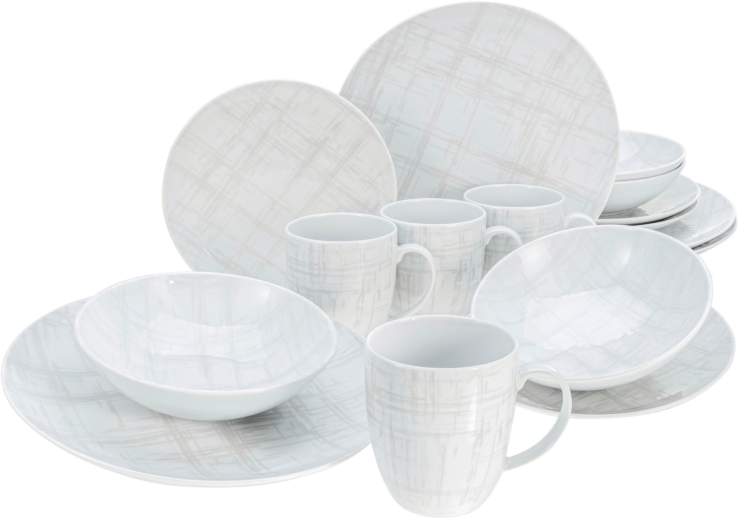 CreaTable Kombiservice »Geschirr-Set Home - Shabby Chic«, (Set, 16 tlg., Ka günstig online kaufen