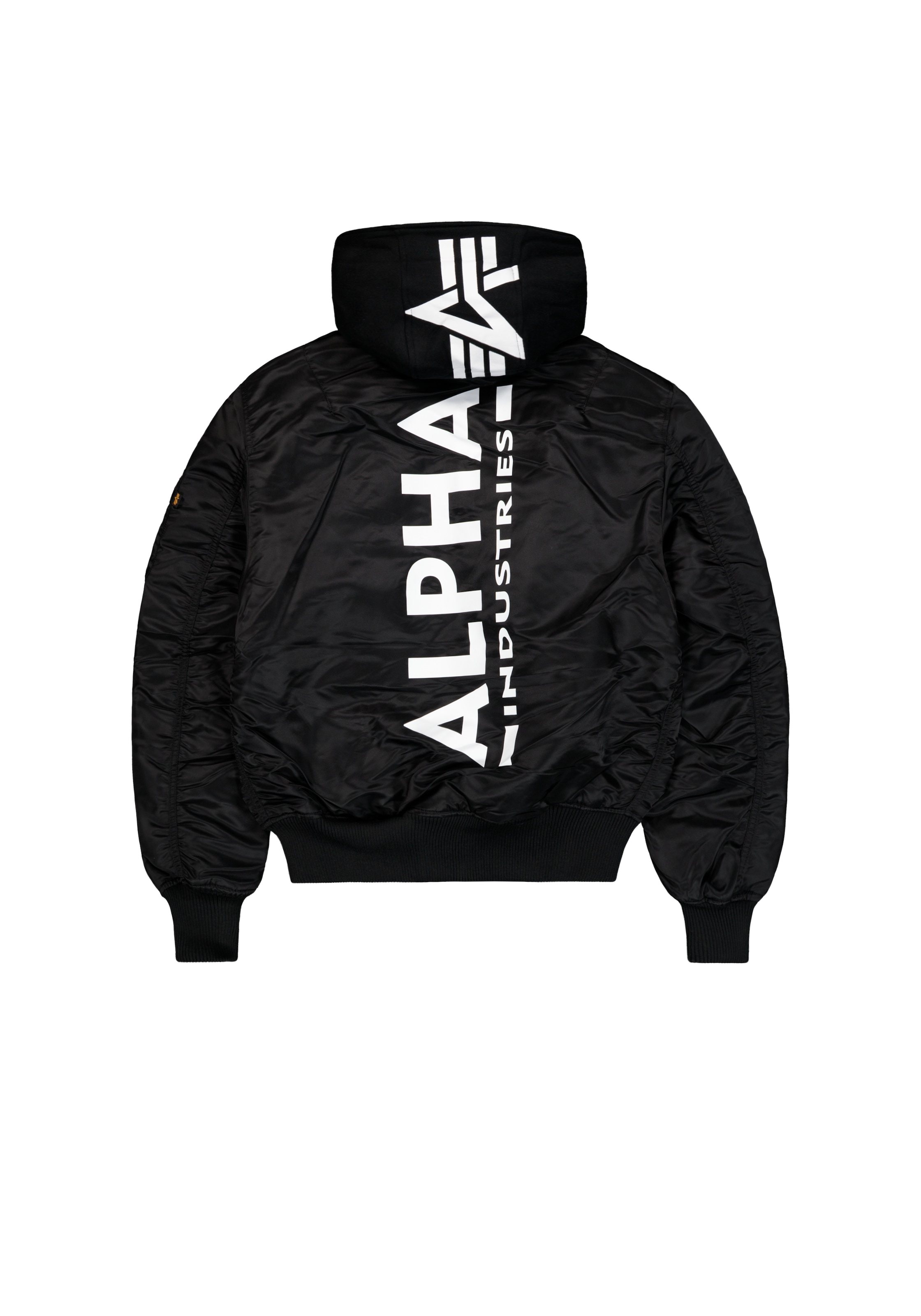 Alpha Industries Bomberjacke »MA-1 ZH Back Print« mit Kapuze Kunstfaser, slim fit