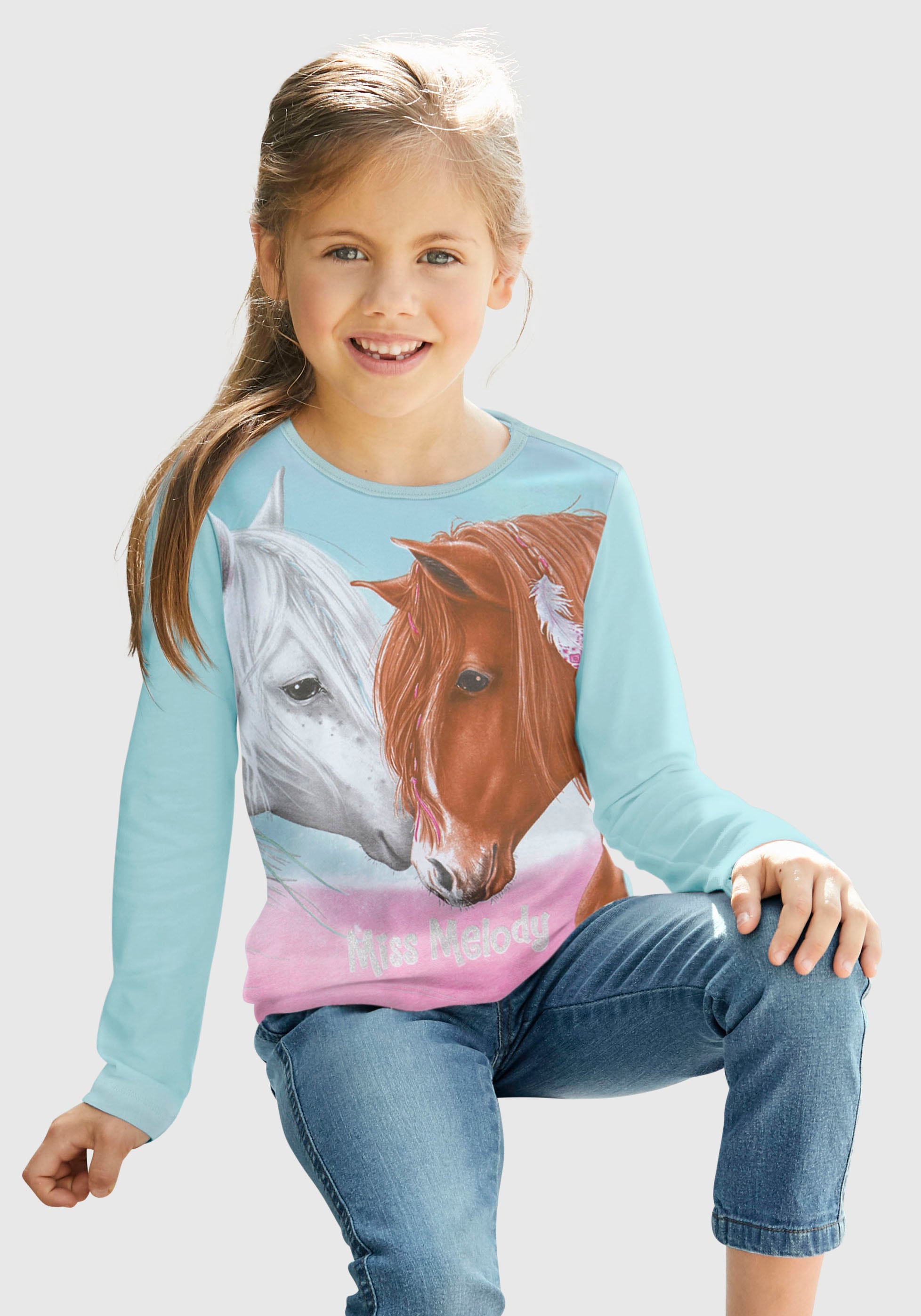 Melody Langarmshirt für Miss Pferde-Fans