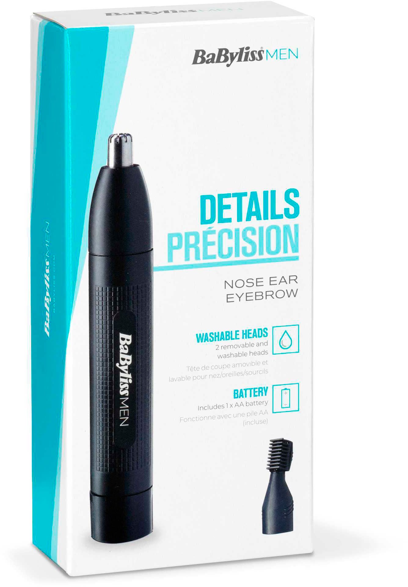 BaByliss Nasen- und Ohrhaartrimmer »E652E MEN«, 1 Aufsätze, Detail-Trimmer