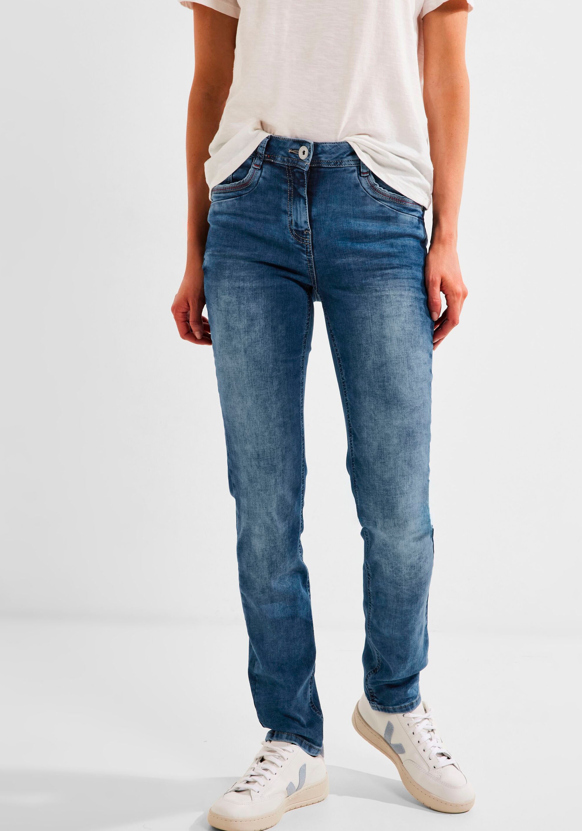 Cecil Slim-fit-Jeans, mit Logobadge online bei