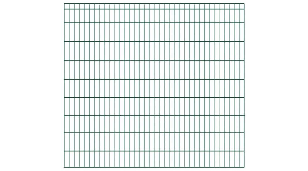 KRAUS Doppelstabmattenzaun »Dino-Pro DS-60x40«, grün, 180 cm hoch, 5 Elemente für 10 m, 6 Pfosten